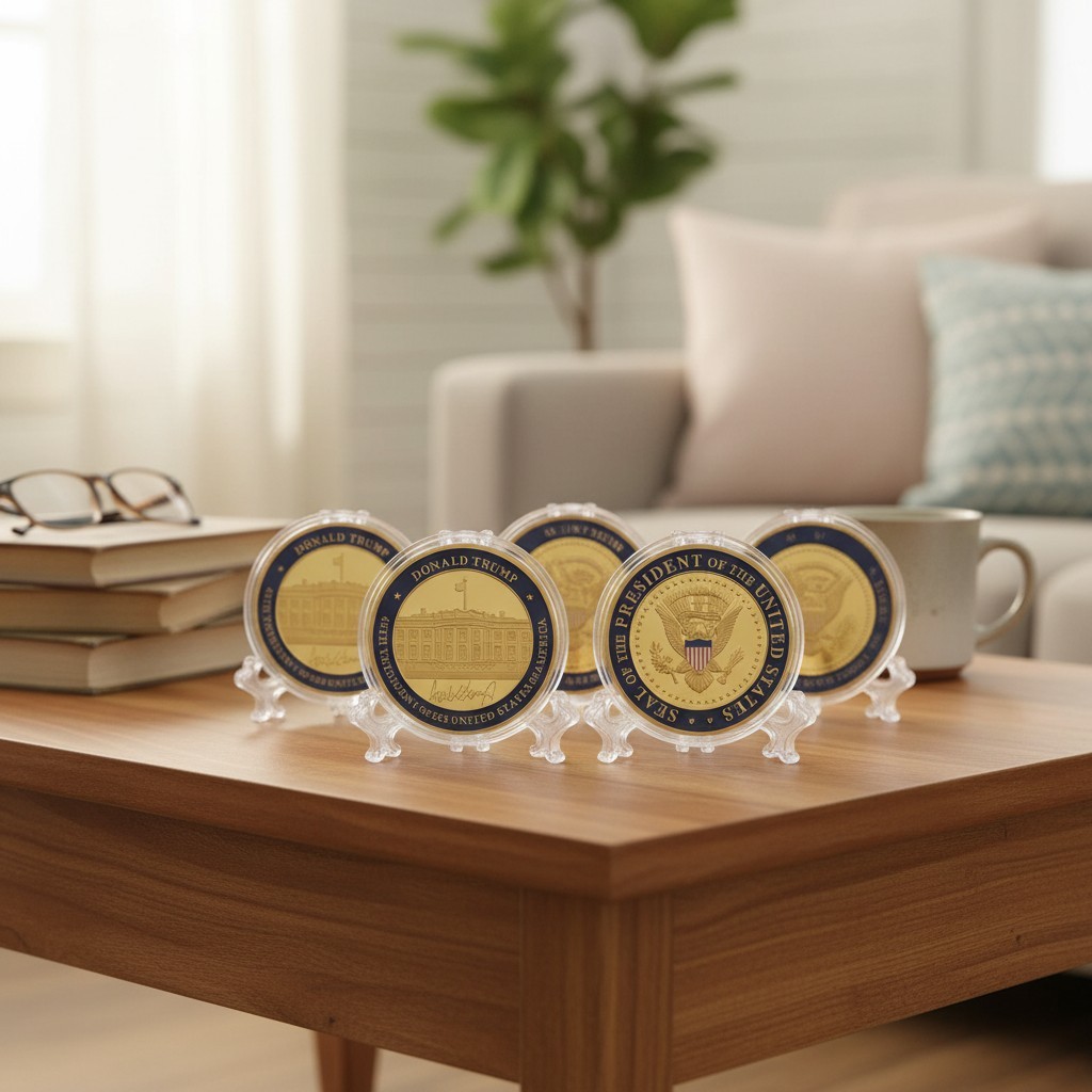 Protective 5 Pack Trump Gold Coins – Commemorative Collector’s Edition