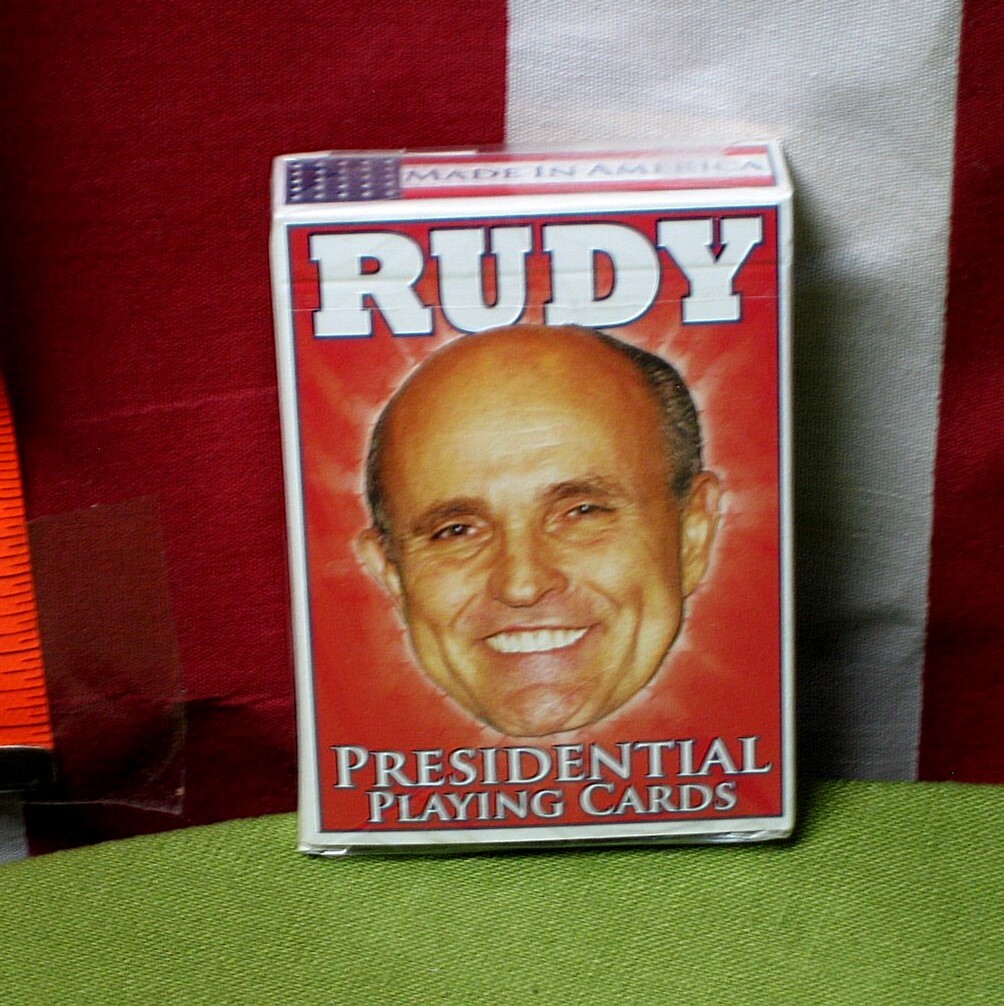 RUDY GIULIANI playing cards NWT sealed Presidential poker deck Republican 2004