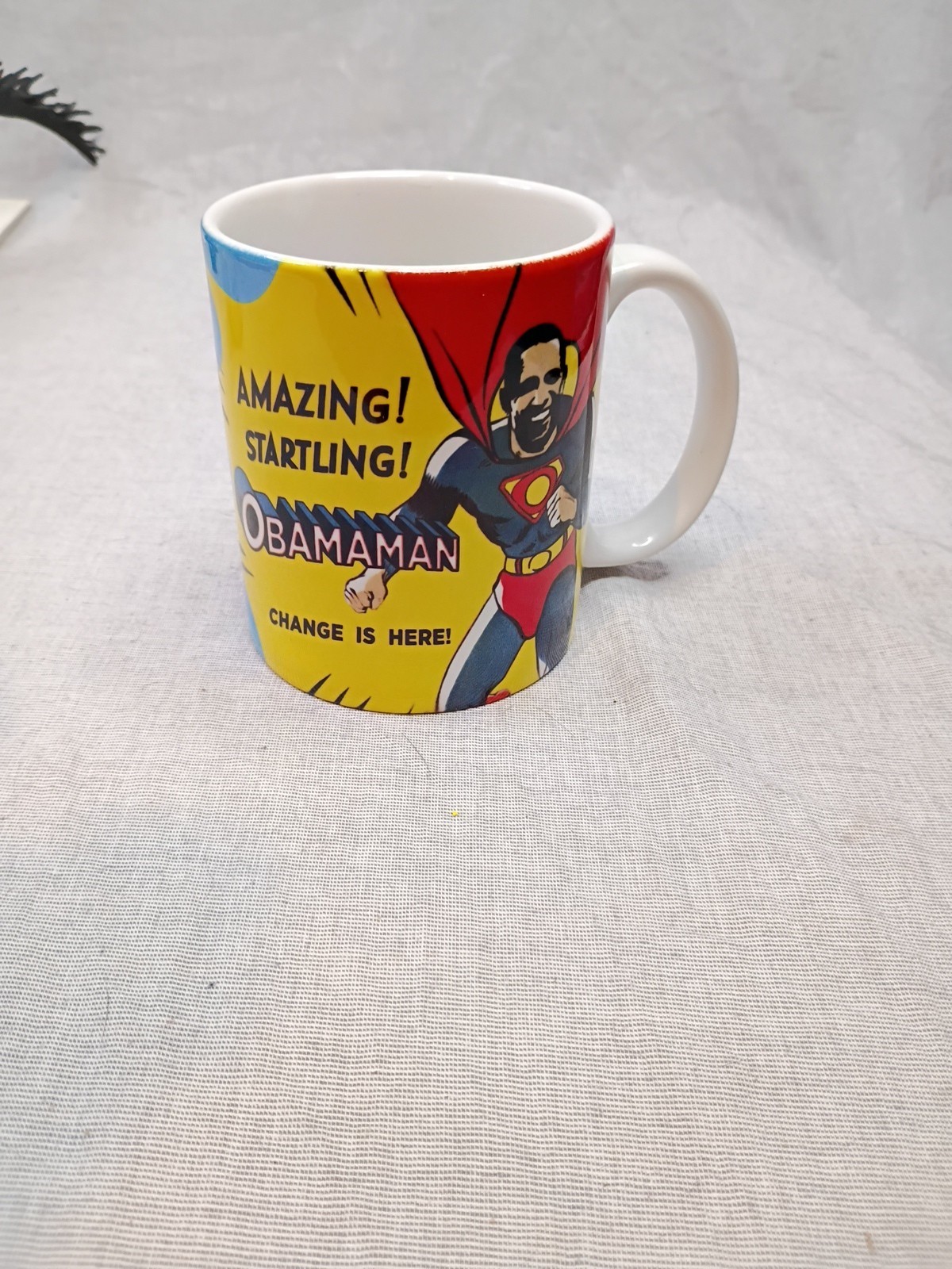 Obamaman Mug Amazing Startling Change is Here