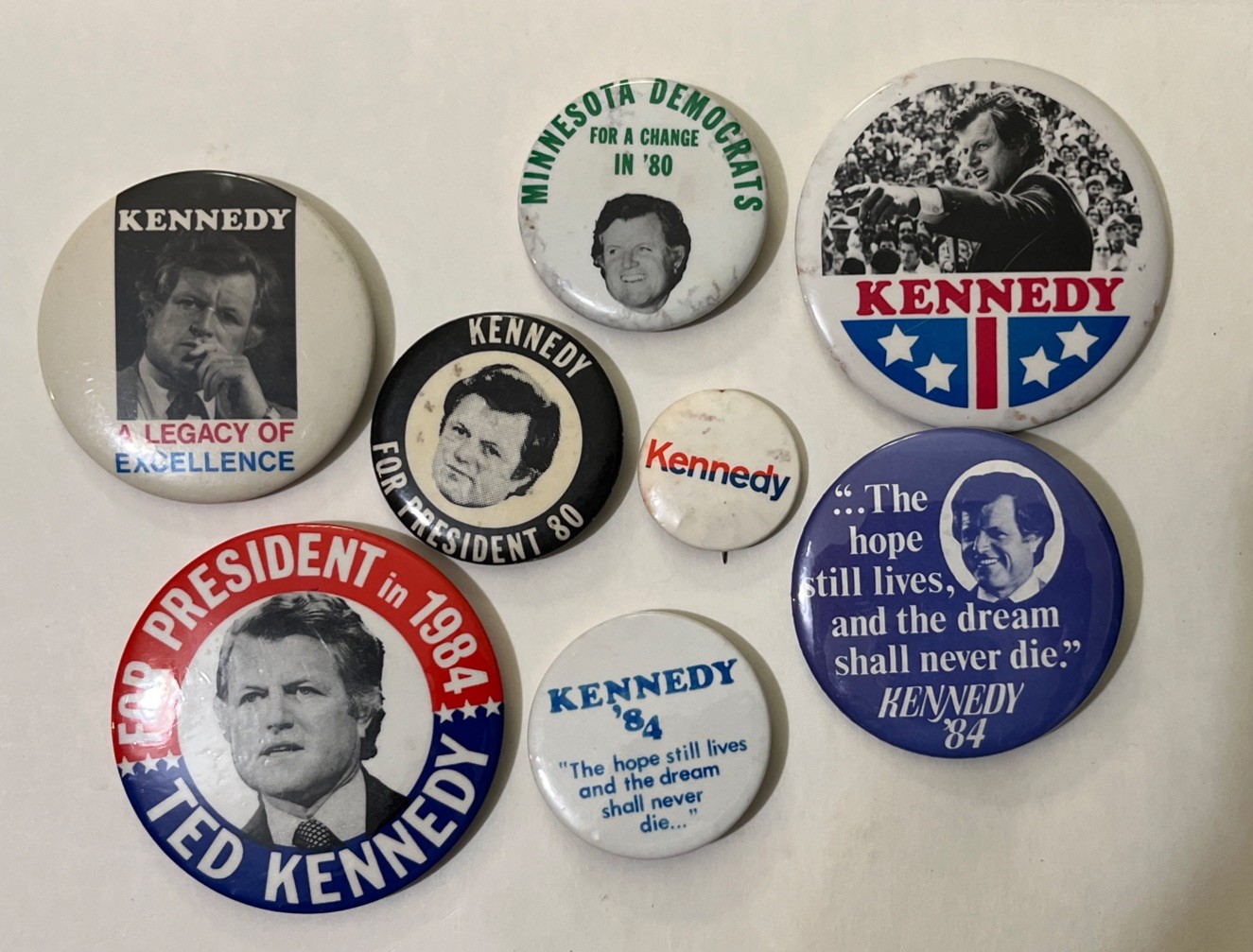 Ted Kennedy Presidential Campaign Buttons