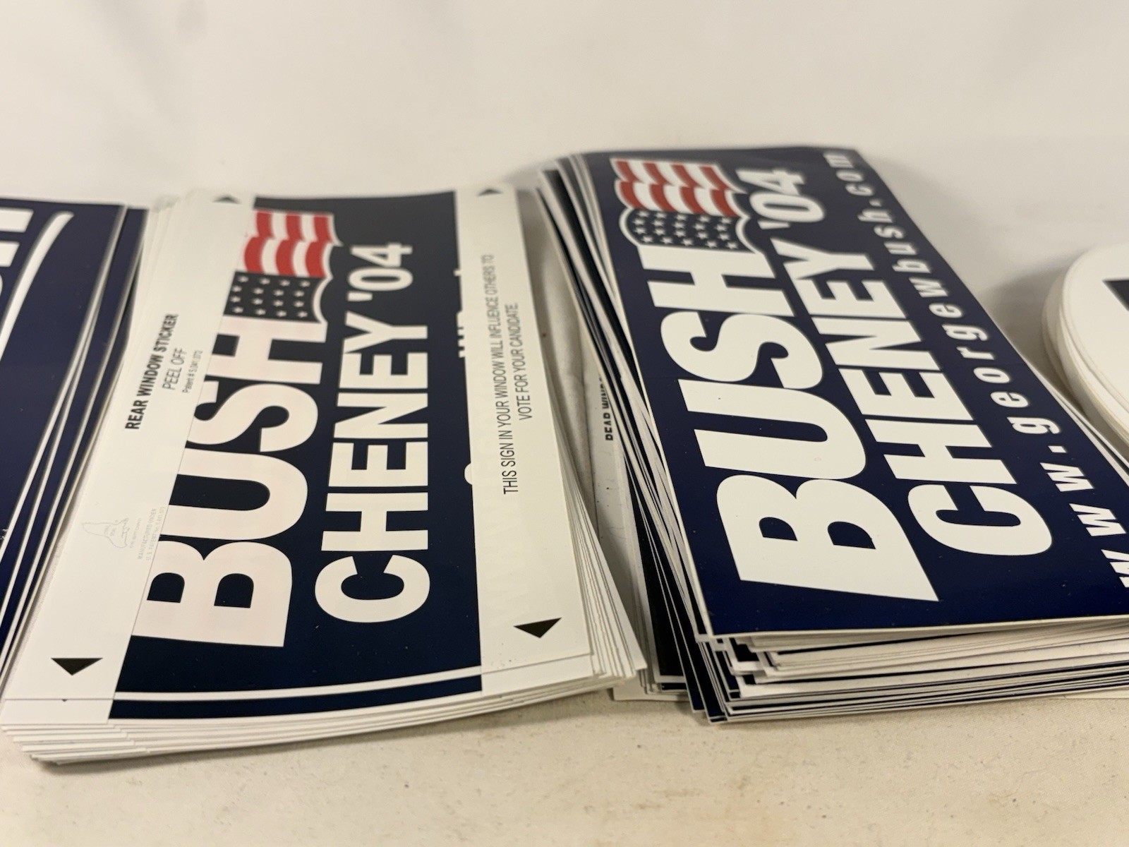 HUGE LOT 100+ Bush Cheney 04 Campaign Sticker Mixed Lot Bumper Window Peel Off