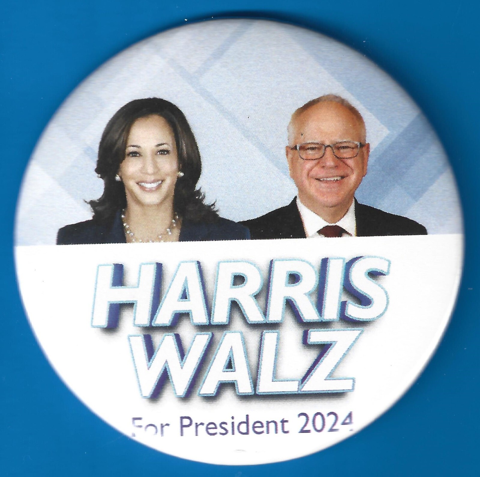 2024 Kamala Harris & Tim Walz – 3″ / Presidential Campaign Button(Pin24)