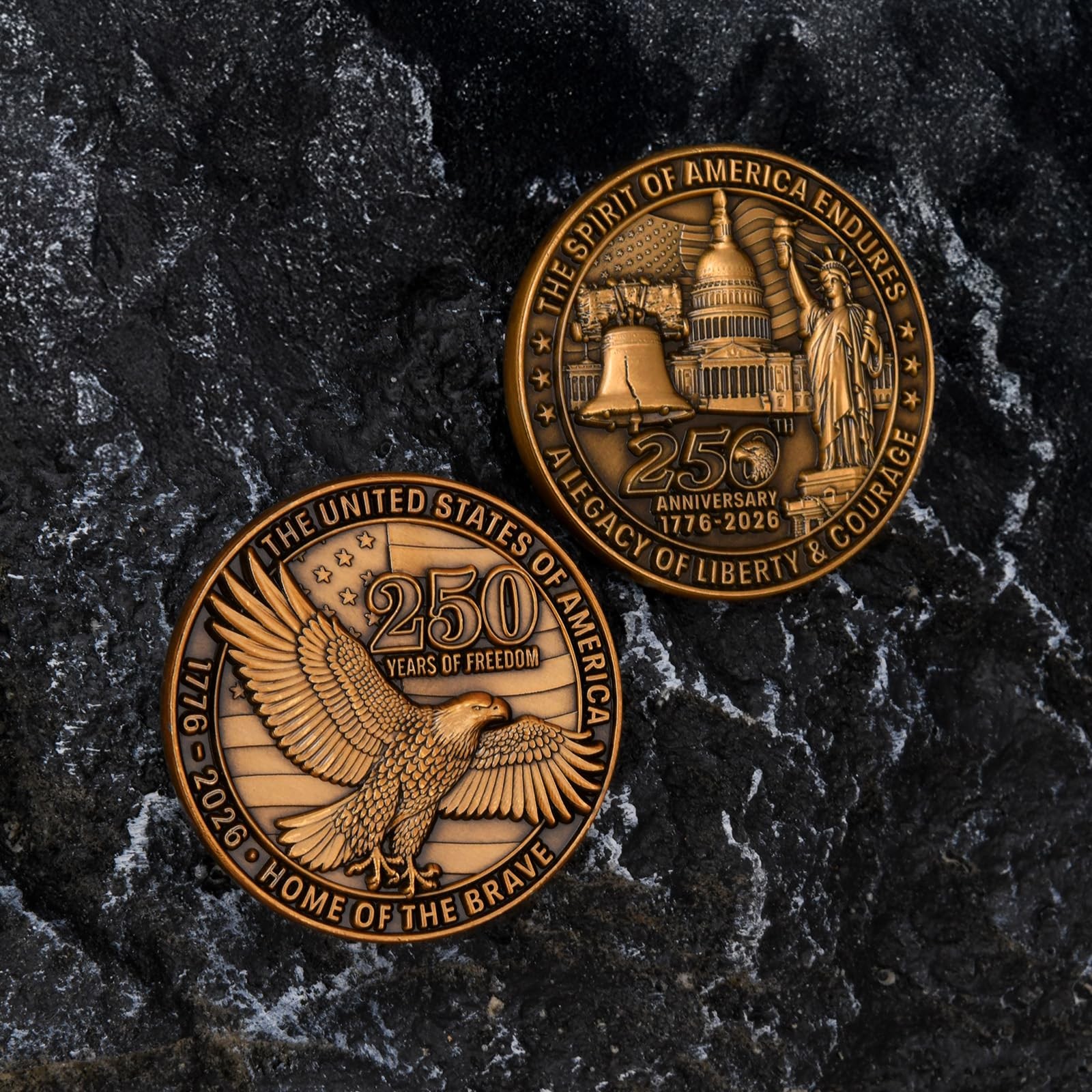 USA 250Th Anniversary Commemorative Zinc Alloy Coin – United States of America L