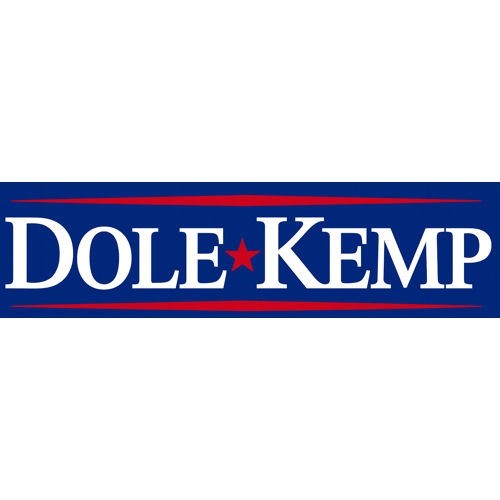 Bob Dole Jack Kemp Replica 1996 96 President Campaign Bumper Sticker