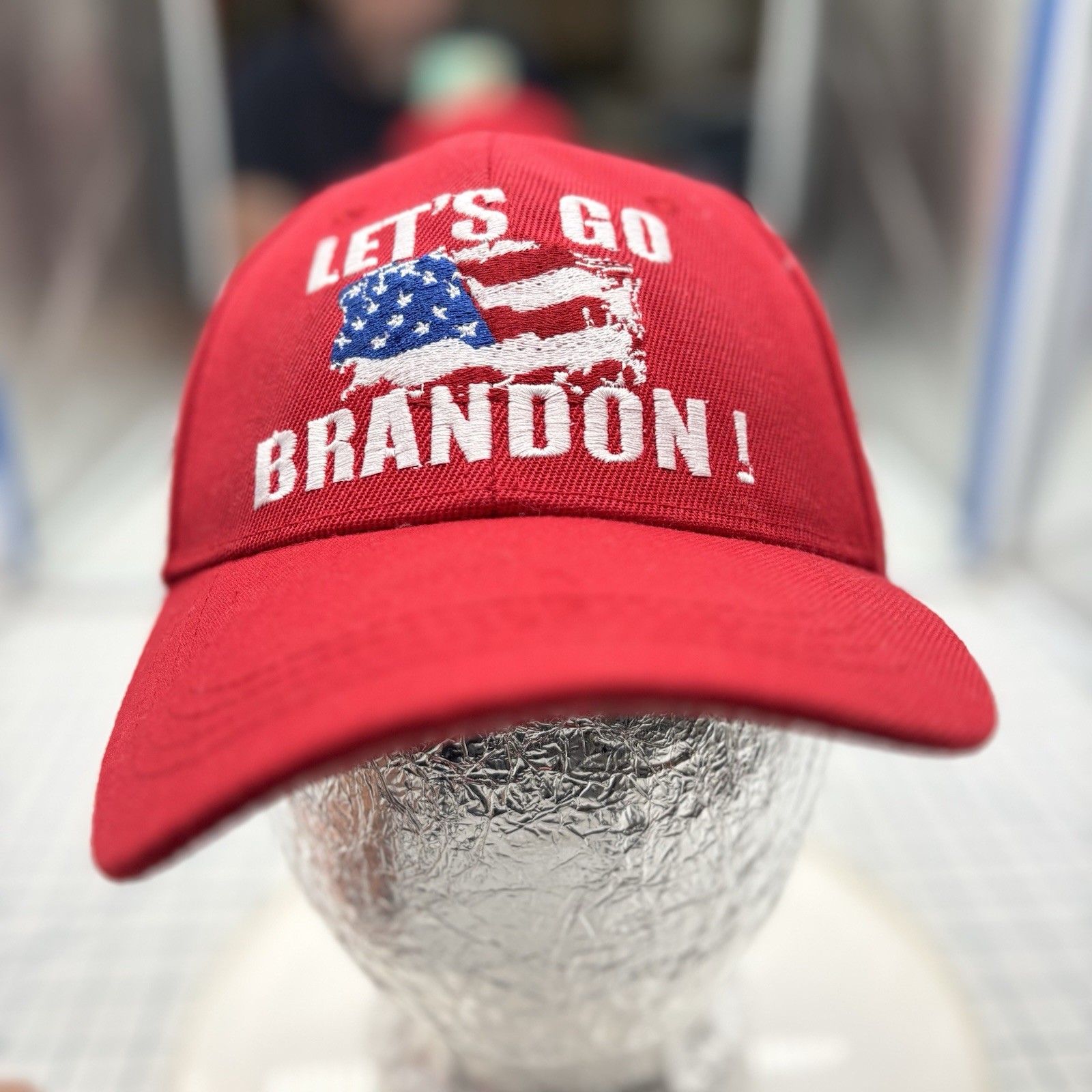 Let’s Go Brandon Joe Biden / Donald Trump Campaign Hat Cap Vintage USA Flag