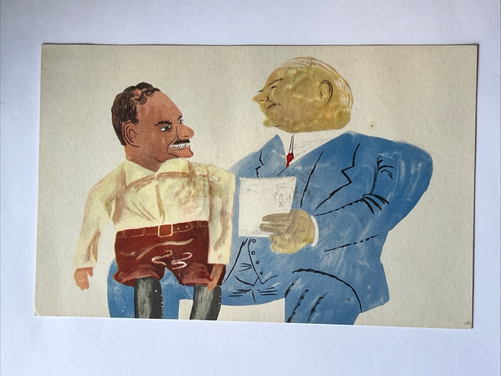 1948 Era Thomas Dewey Herbert Hoover Presidential Campaign Postcard (527)