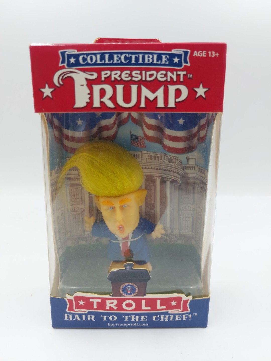President Donald Trump Collectible Troll Doll Hair To The Chief NEW IN BOX READ