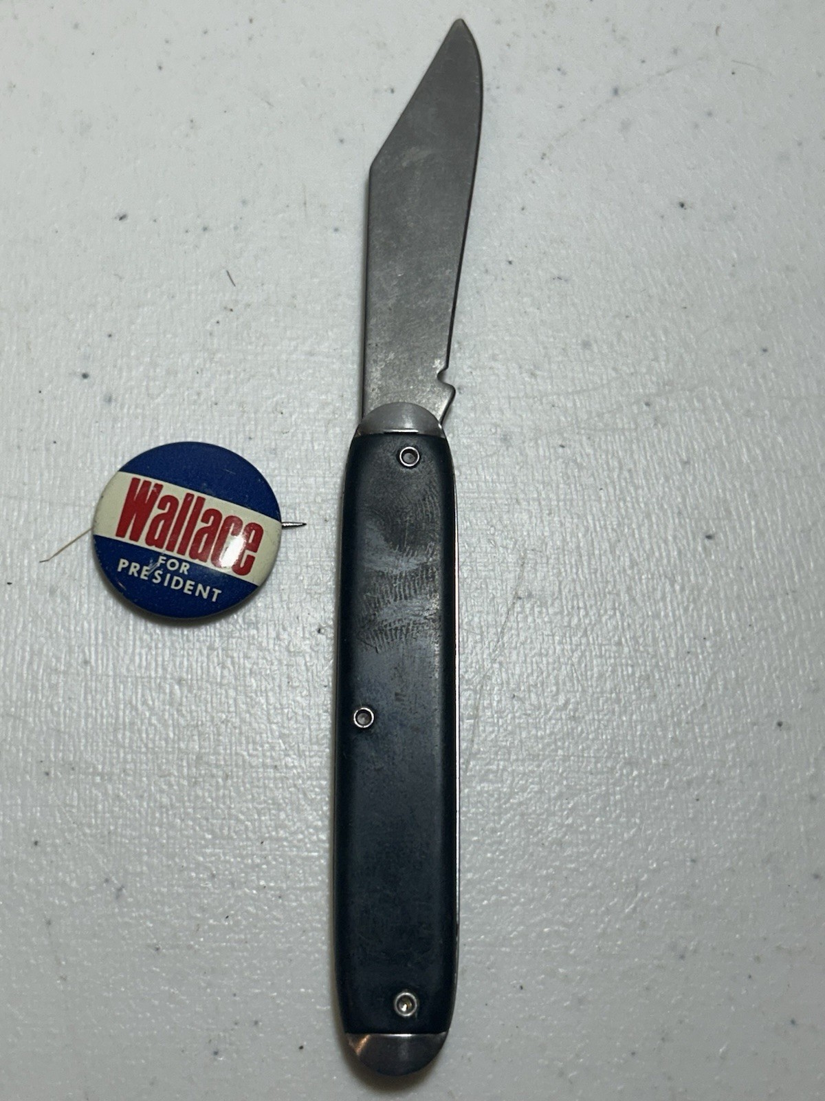 Set Of 2 1928 Hoover-Curtis Campaign Knife + 1968 Wallace for President Button