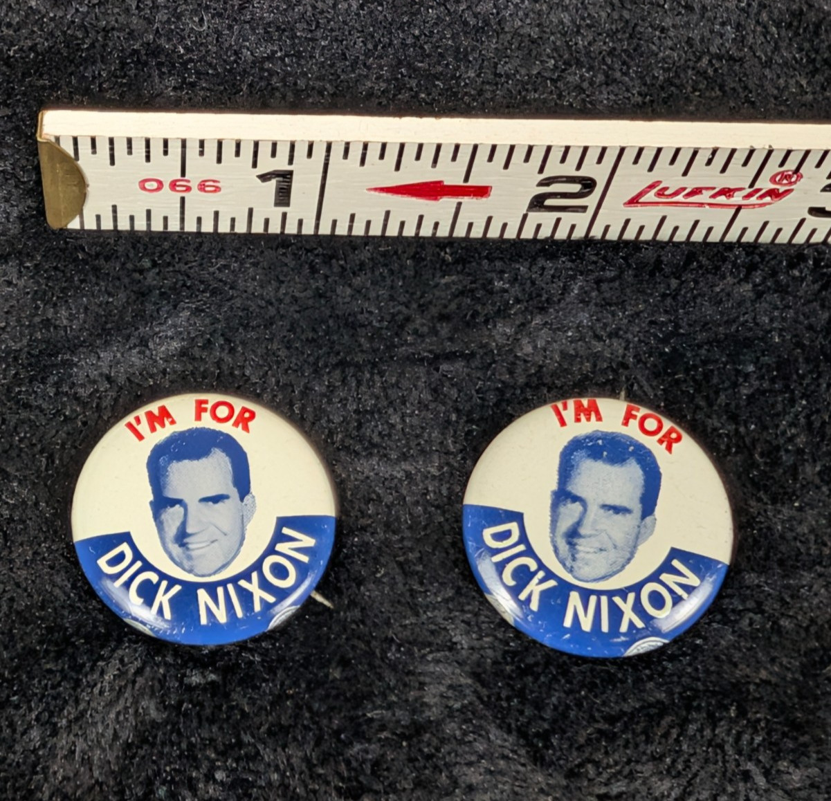 Vtg Lot of 2 Richard Nixon I’m for Dick Nixon 1960 Presidential Campaign Buttons