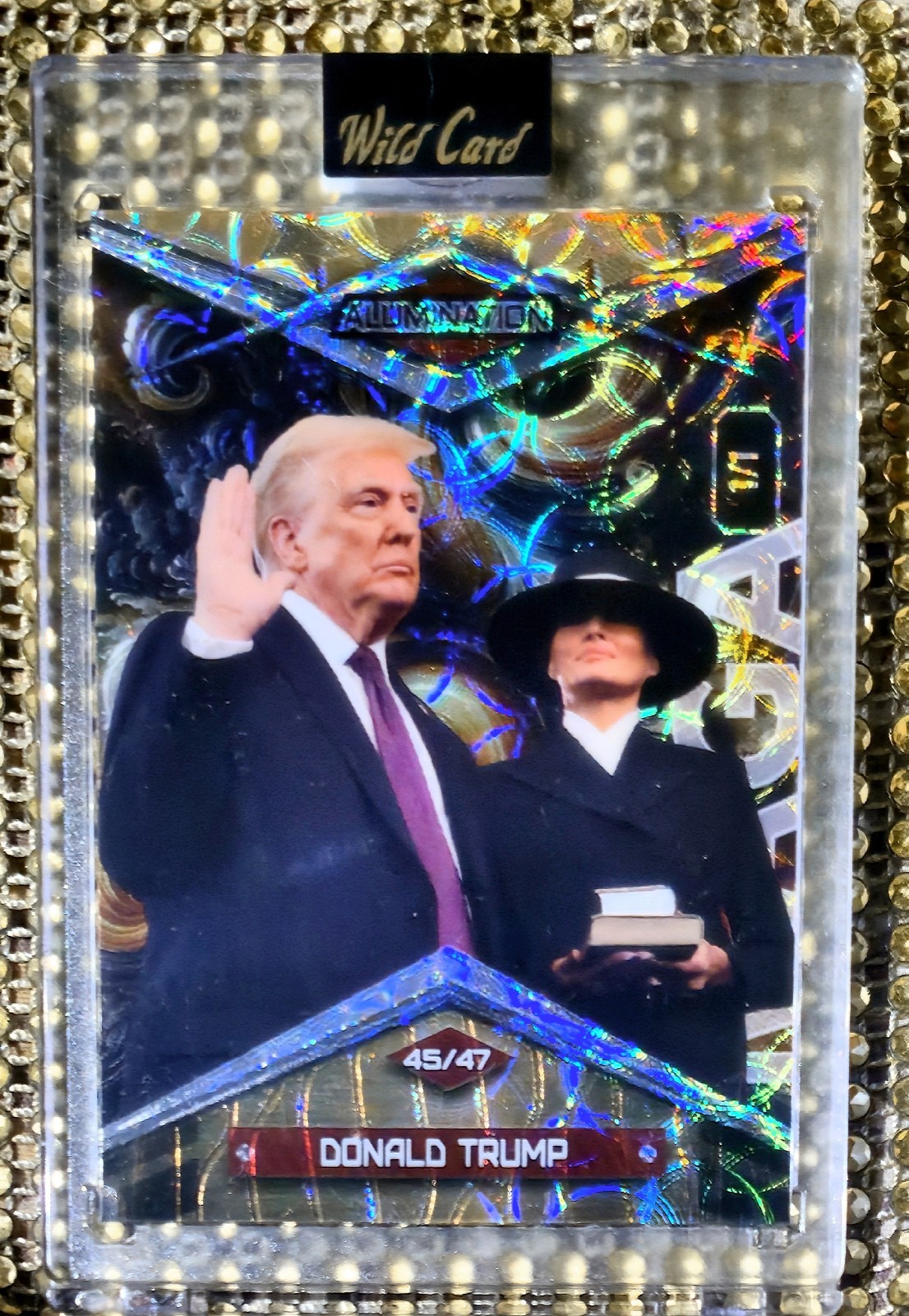 #d 1/1 Donald Trump Melania GOLD KALEIDOSCOPE 2025 Alumination Wild BCCV-TD-DTB