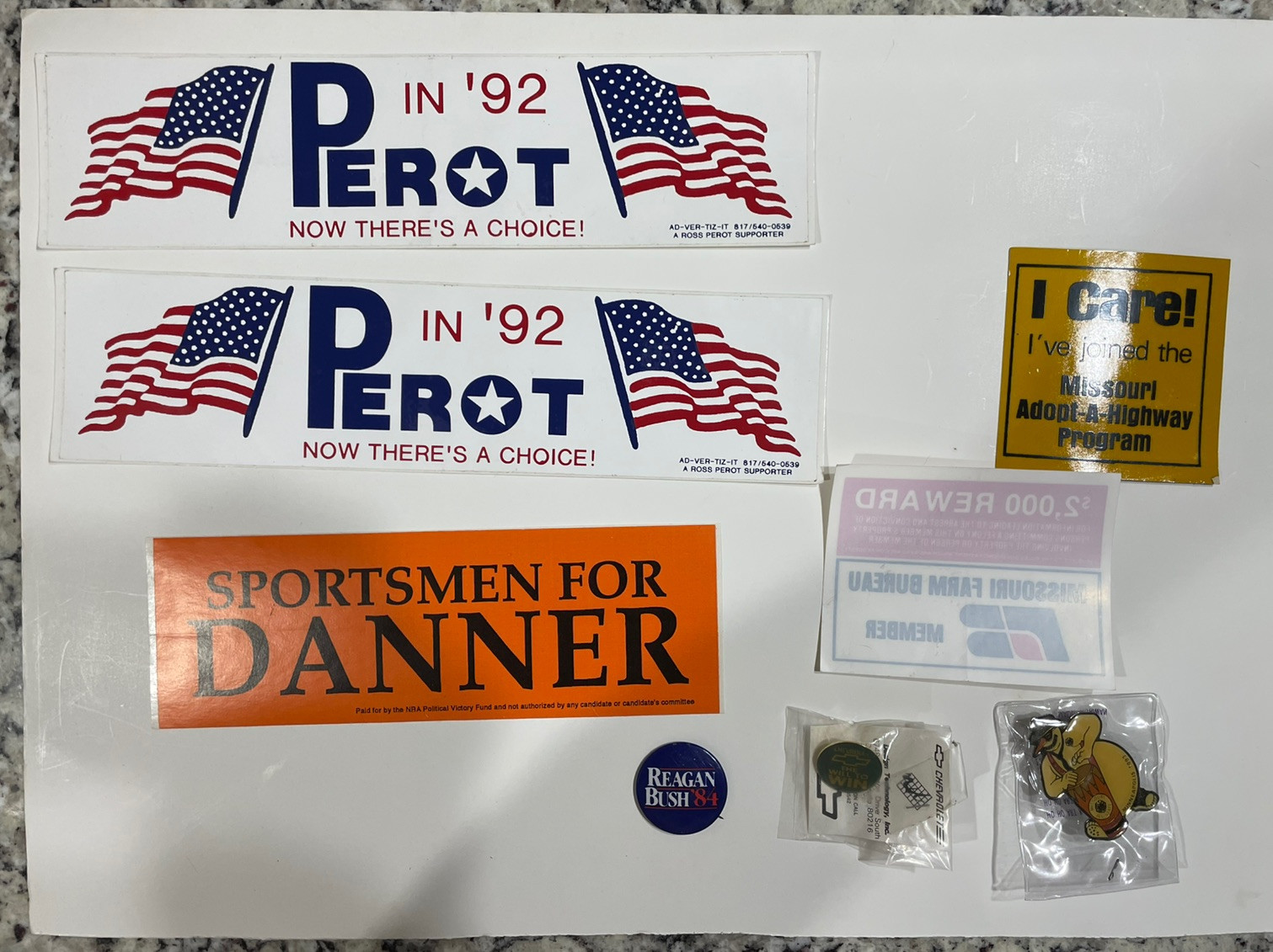 Election Material. Ross Perot / Reagan Bush