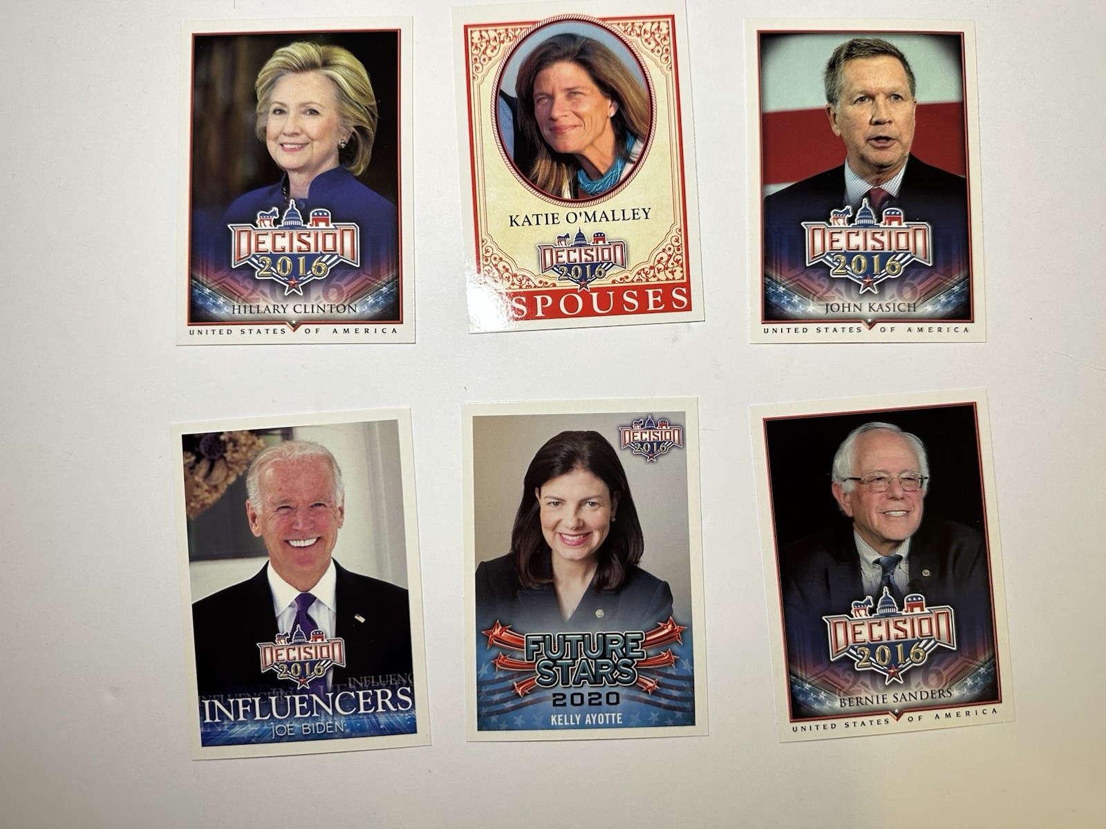 Decision 2016 Political Trading Cards Lot