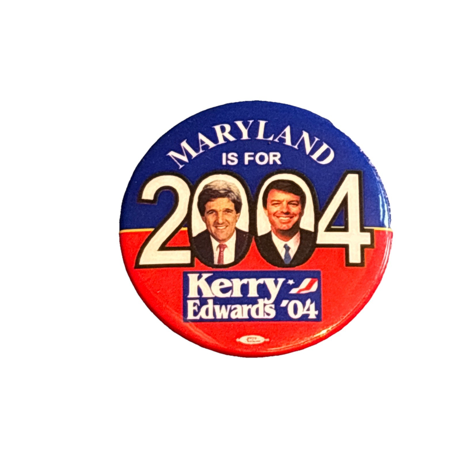 2004 John Kerry for President Maryland Pin 50 State 1.5″ Button Edwards Pinback