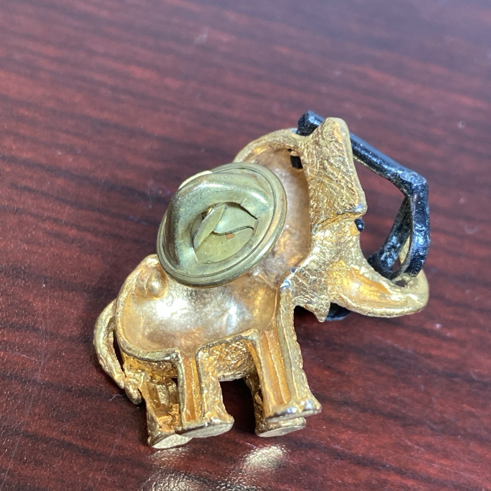1964 GOP Barry Goldwater Elephant w/ Glasses Political Gold Tone 3D Lapel Pin