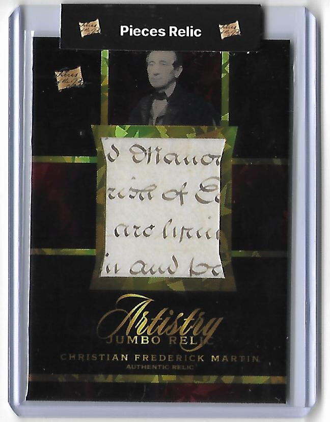 CF MARTIN GUITARS 2023 Piece Of The Past Artistry Jumbo Relic Writing Auto Card