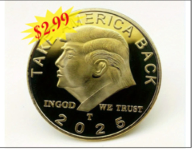 Trump “Take America Back” 2025 Gold-Color Commemorative Keepsake Trump Token