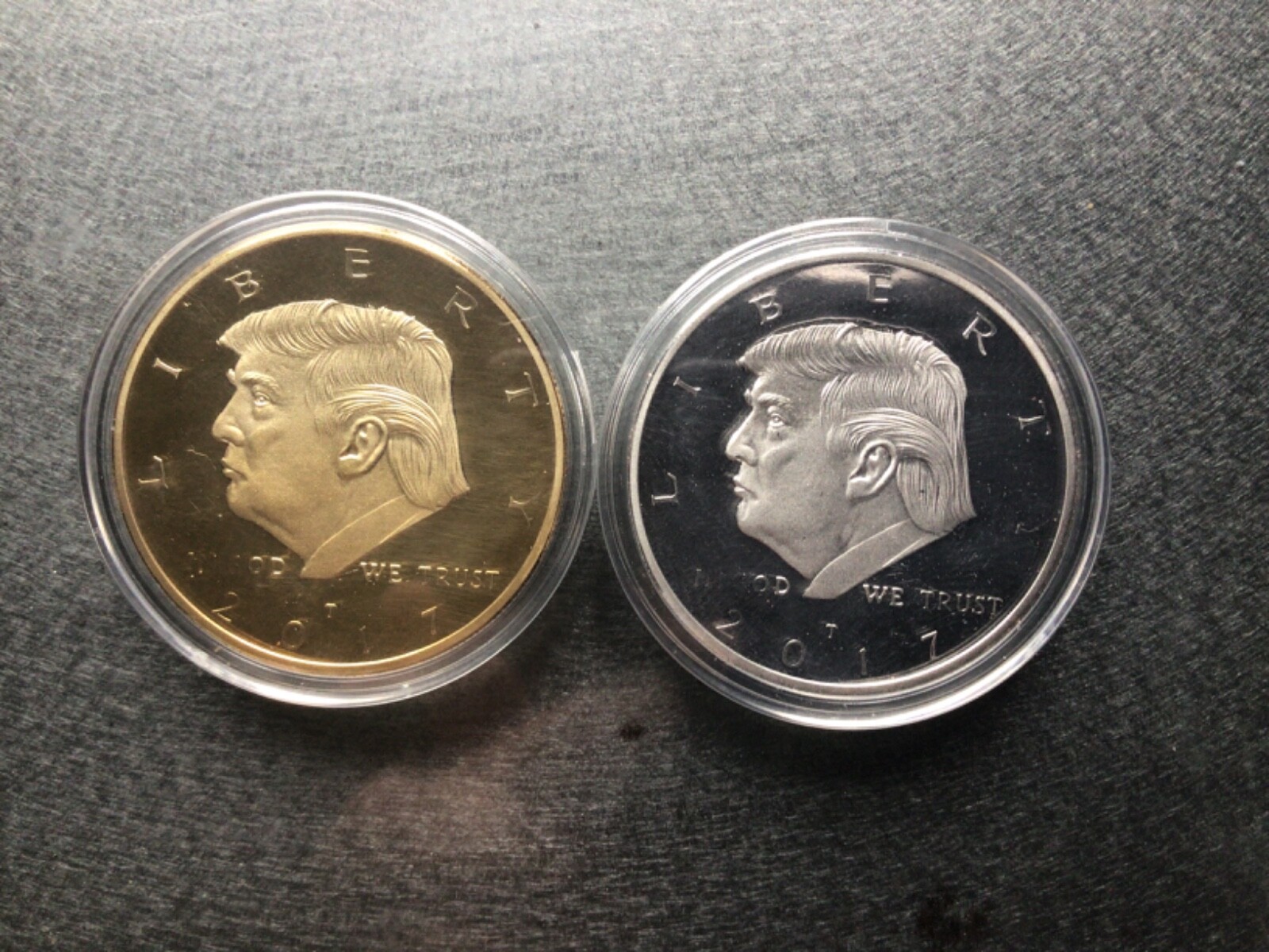 President Donald Trump Gold and Silver Commemorative 2017 Coins *2 COINS*