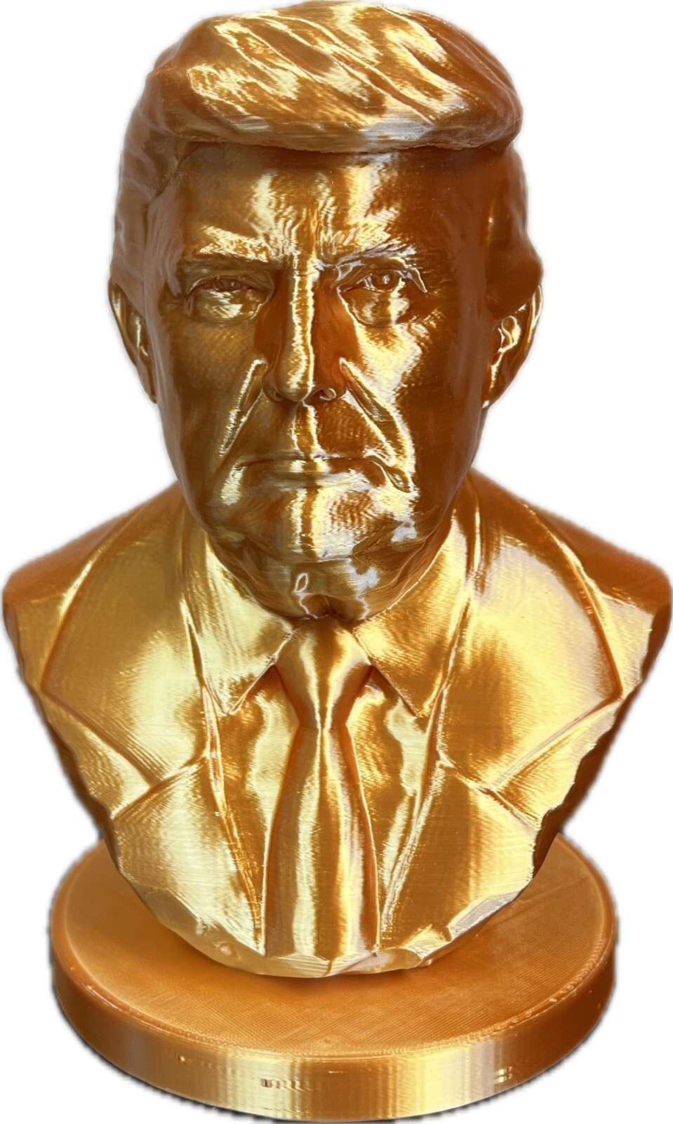 Donald Trump Bust – Brilliant Gold 9.5 Inch Statue – Commanding Presence