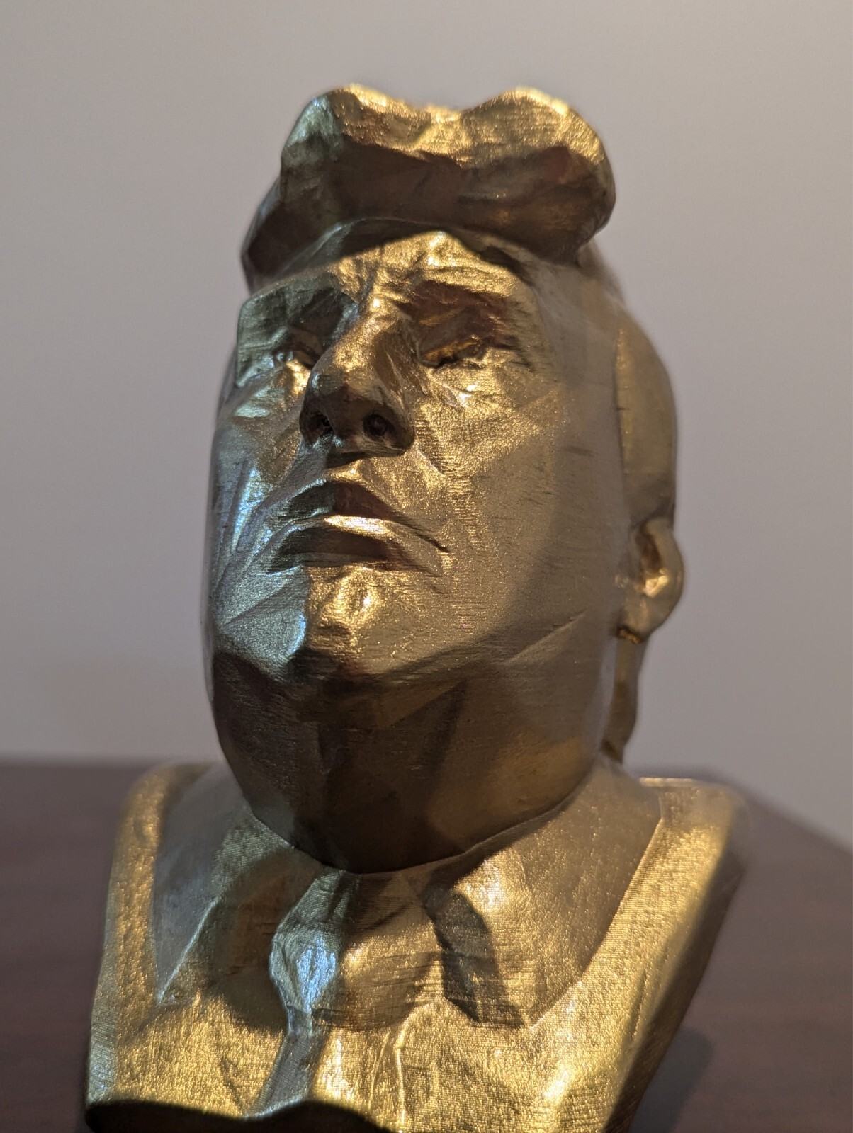 US President Donald Trump 2024 Bust MAGA Gloss Gold Finish 3d Print 5”