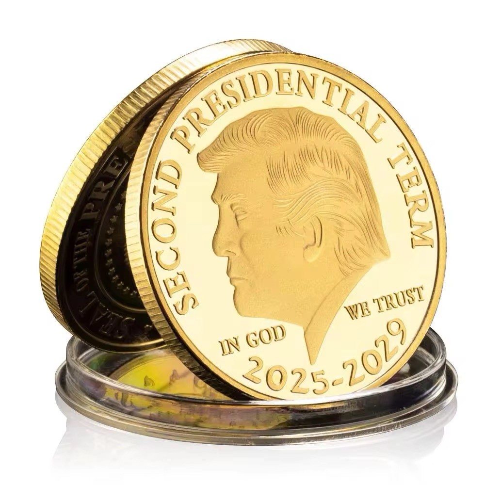 🦅 2025 – 2029 🇺🇸 Donald Trump Challenge Commemorative Coin 🪙 45/47 2nd Term!