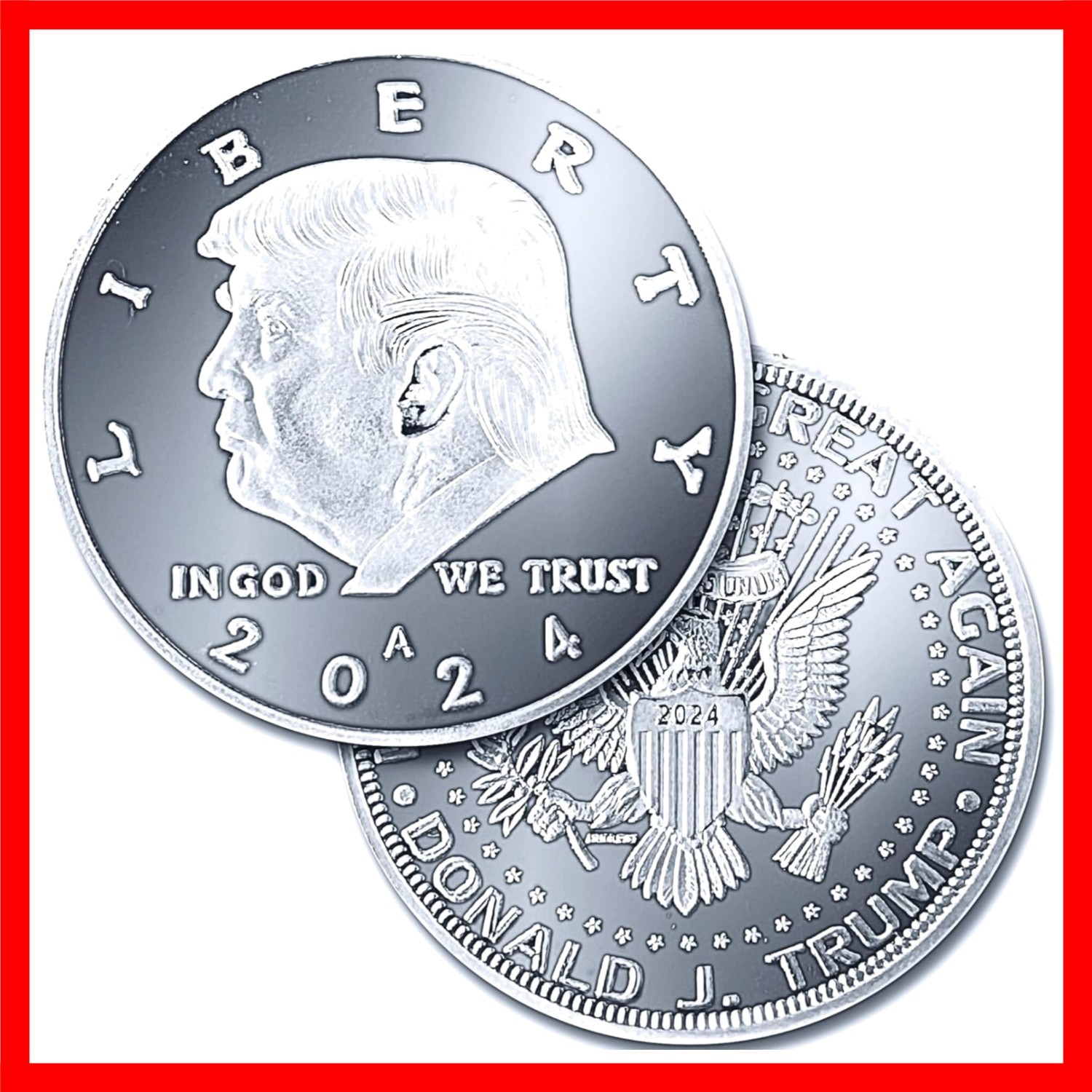 Donald Trump Silver Coin 2024 with Certificate of Authenticity, President Coi…