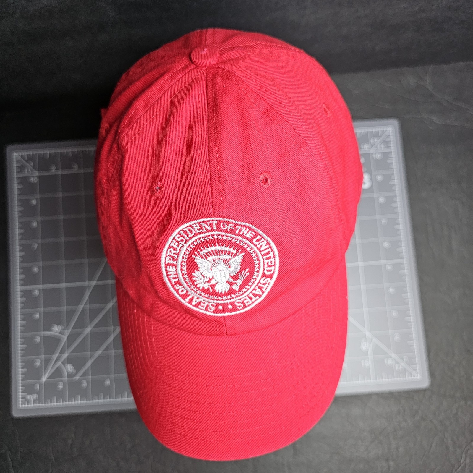 USA President Donald Trump Presidential Seal Red Adjustable Hat Cap