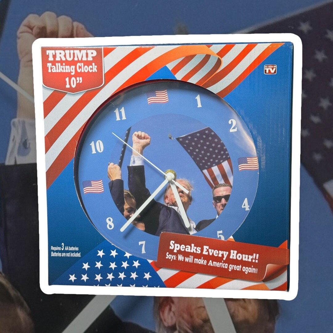 Donald Trump Talking Clock! Let’s Make America Great Again! (Brand New in box)