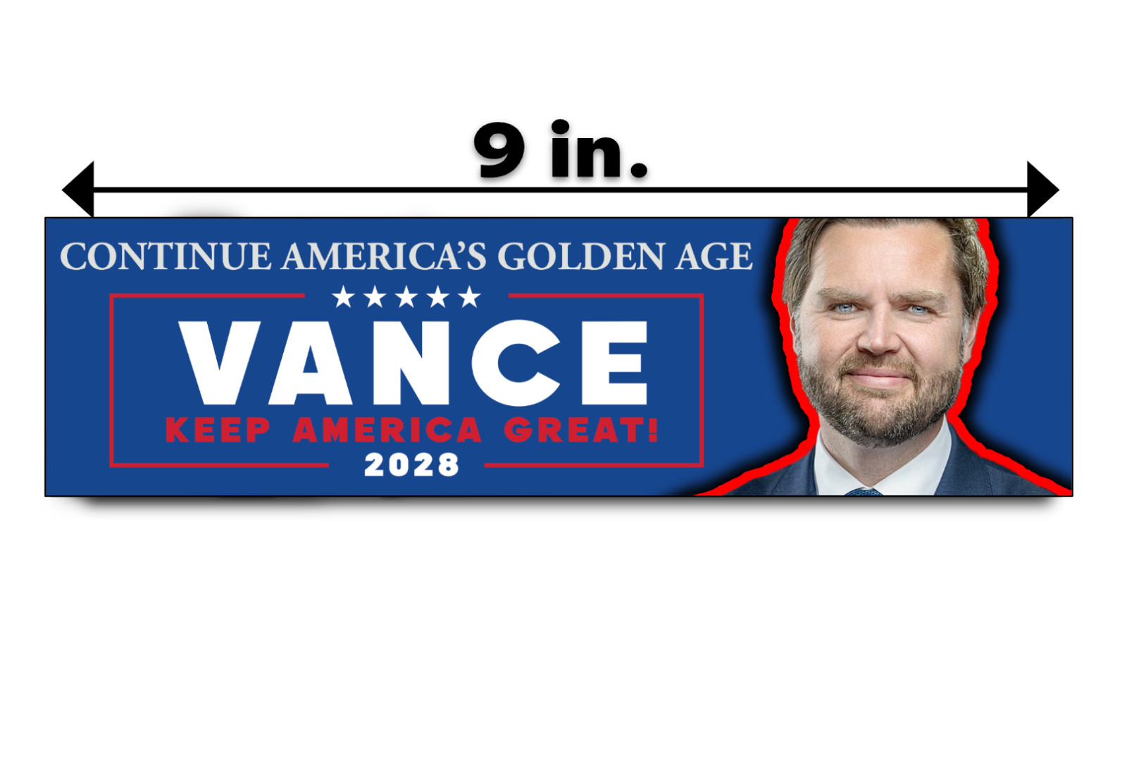 JD Vance 2028 Bumper Sticker Decal Political Republican President Trump Maga