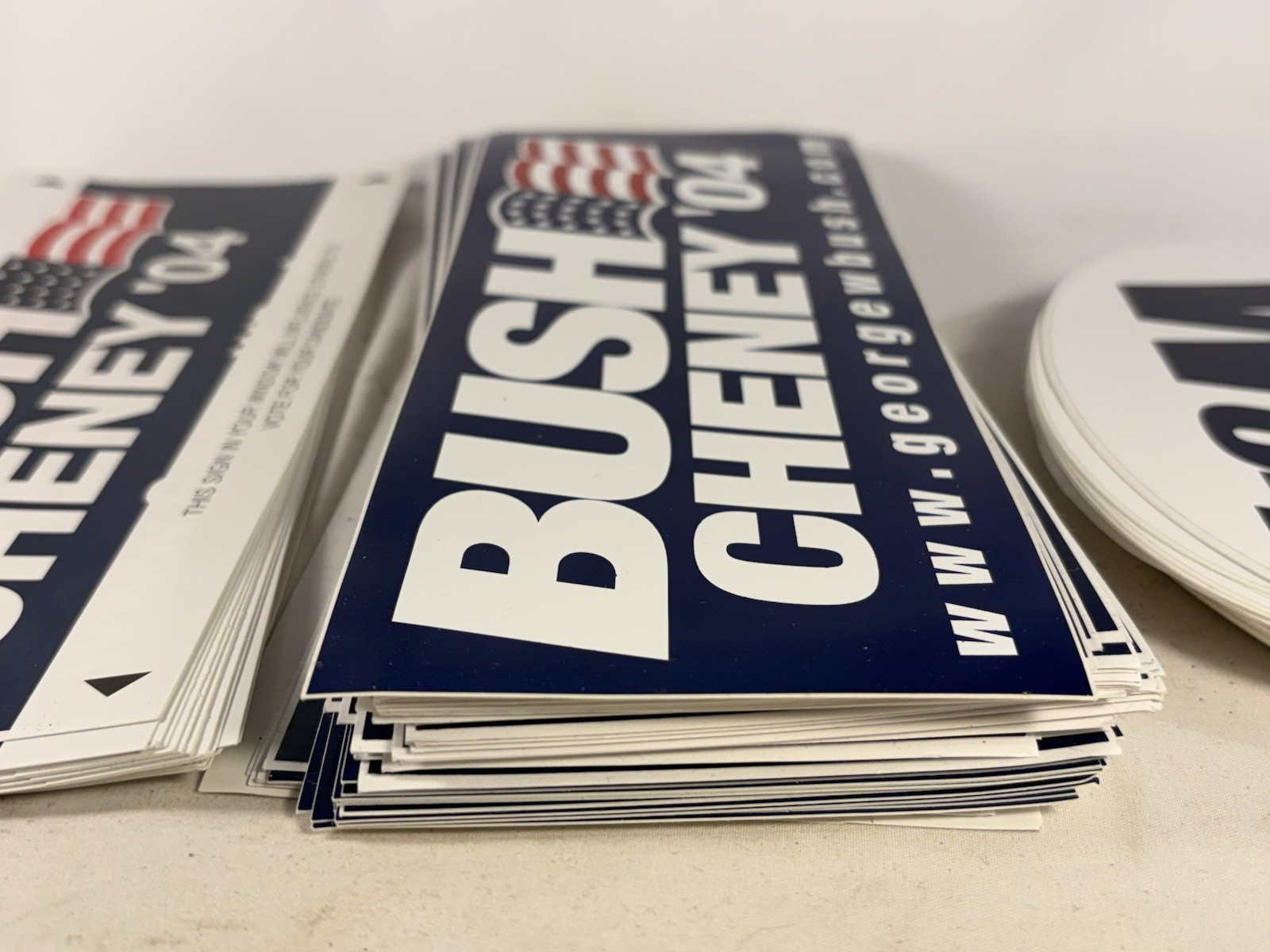 HUGE LOT 100+ Bush Cheney 04 Campaign Sticker Mixed Lot Bumper Window Peel Off