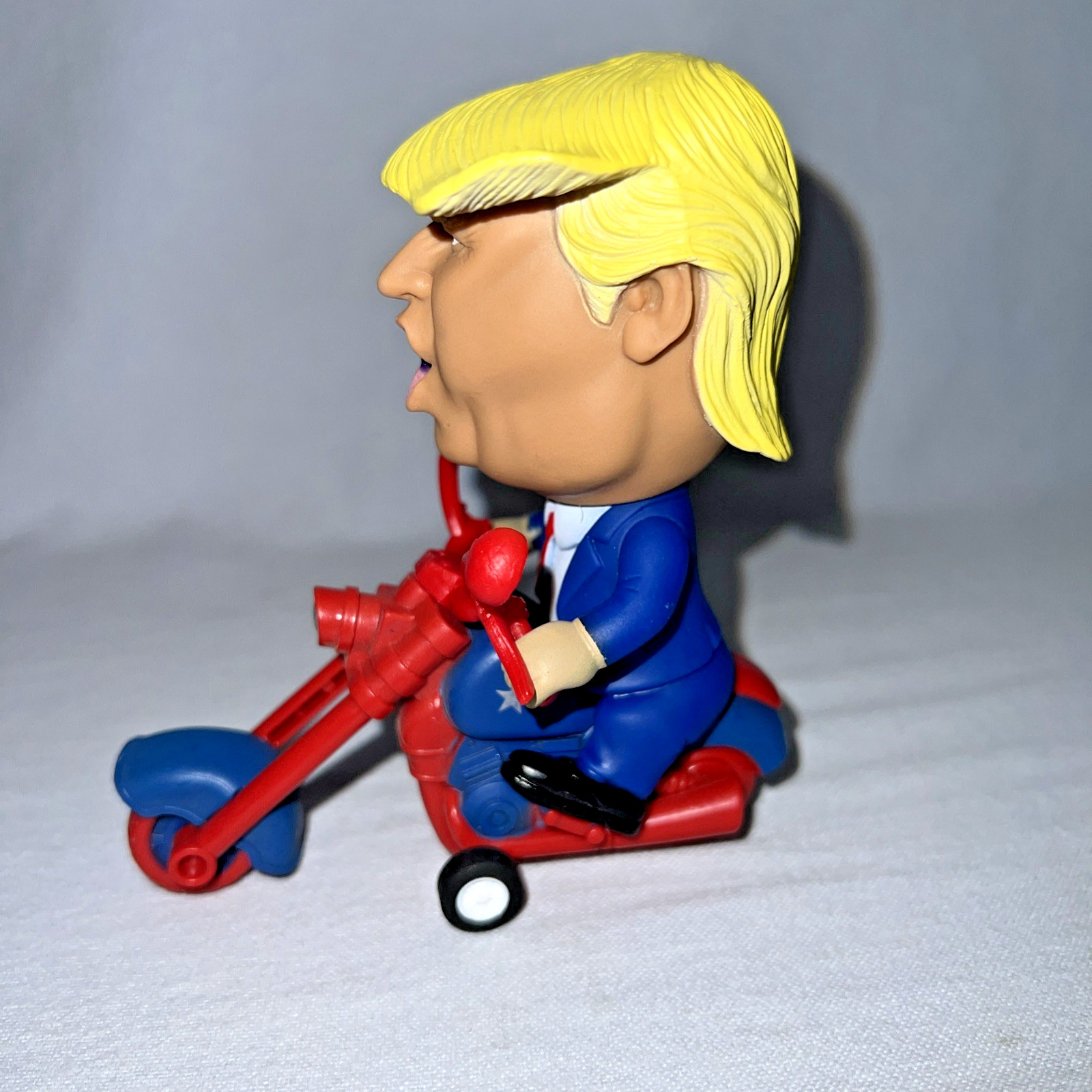 President Donald Trump 2024 Figure Riding Friction Motorcycle Novelty Toy C3