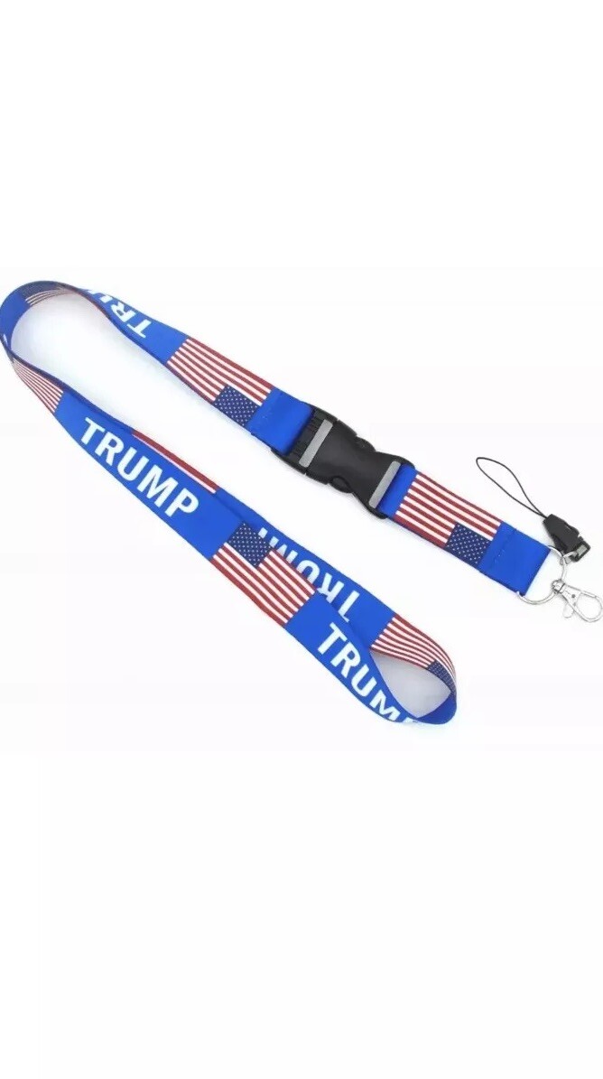 Congratulations President Trump! Neck Lanyard USA Flag Presidential Keychain