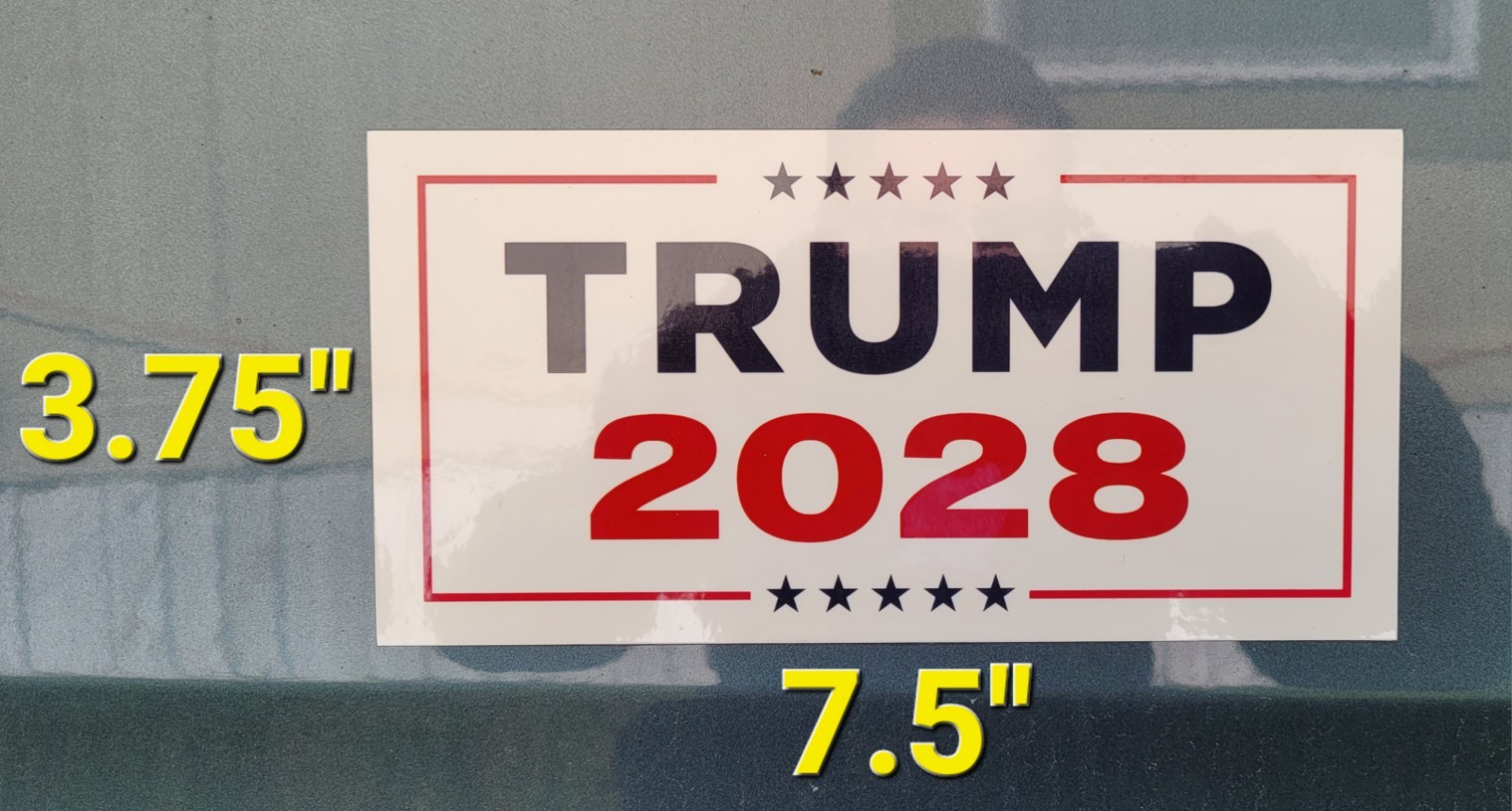 TRUMP 2028 BUMPER STICKER 3.75″x7.5″ MAGA THIRD TERM REPUBLICAN PRESIDENT
