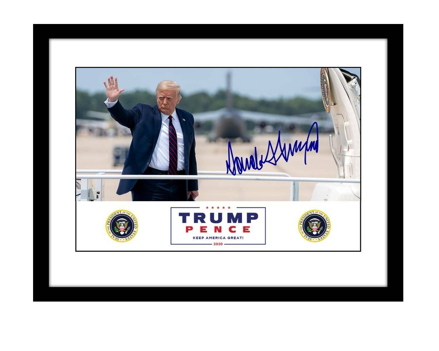 Donald Trump 5×7 Signed photo print 2020 campaign logo autographed MAGA seal