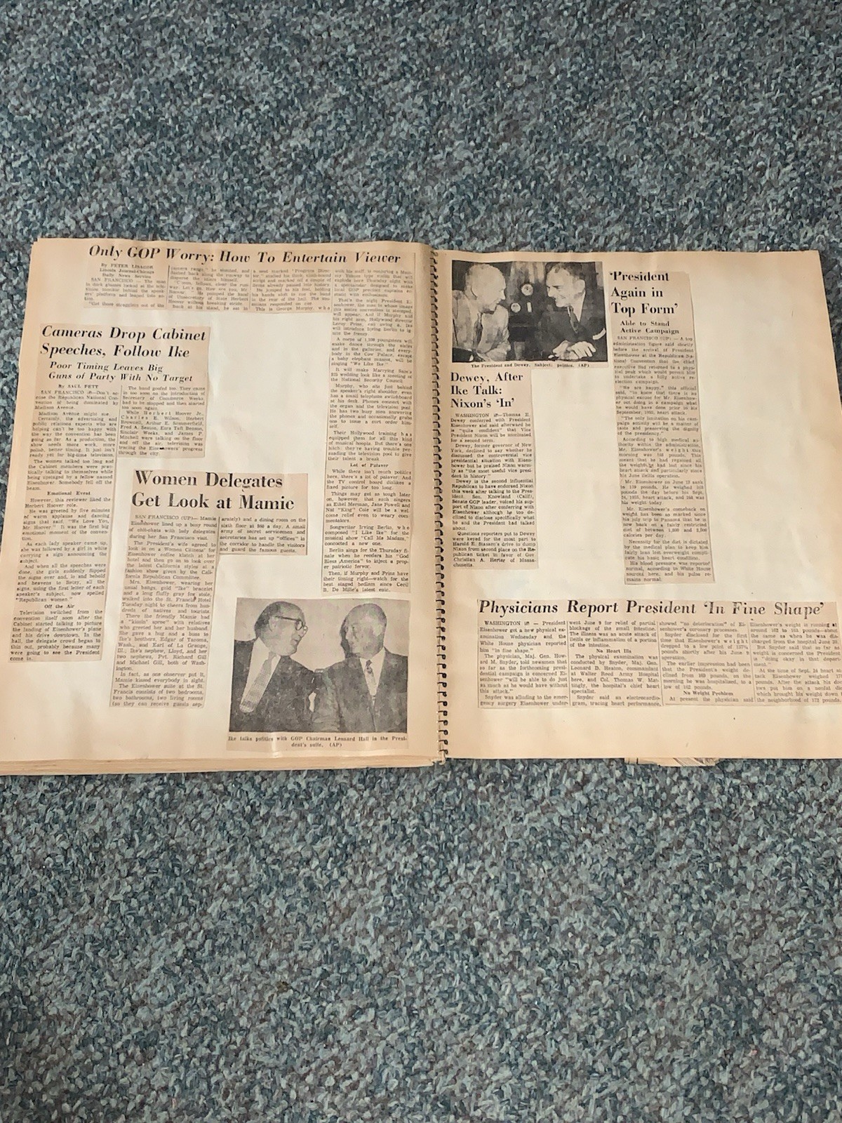 1956 President Eisenhower And GOP Convention Book With 53 Pages,w/Nebraska Ties!
