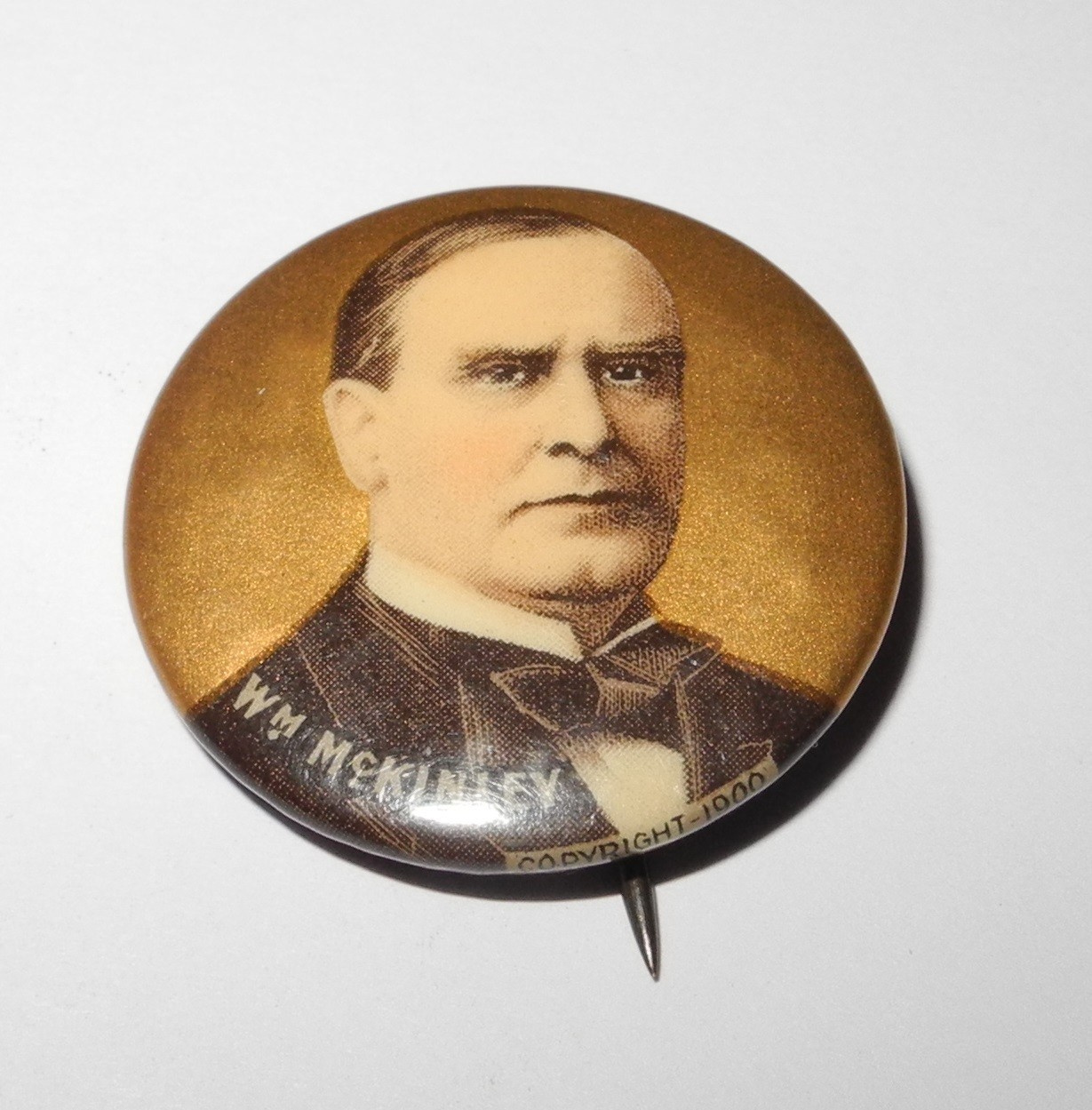 1900 WILLIAM MCKINLEY Political Campaign President Election Button 1.25″ Pin