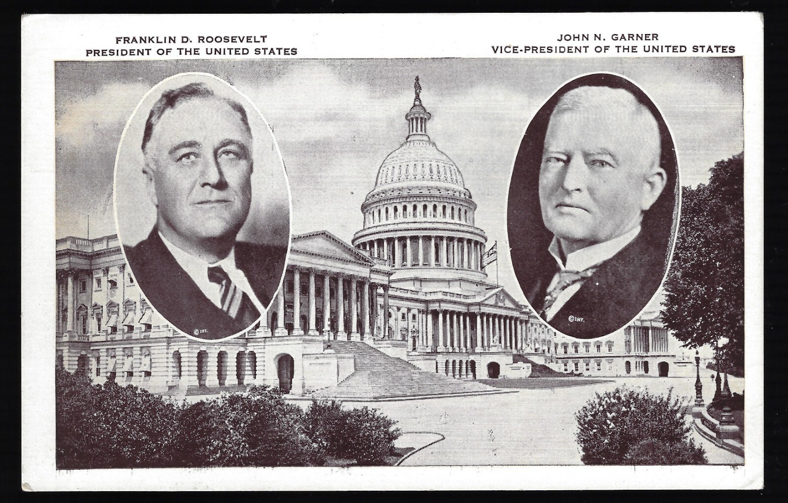 8-Presidential Winner Jugate Postcards 1900 McKinley to 1932 Franklin Roosevelt