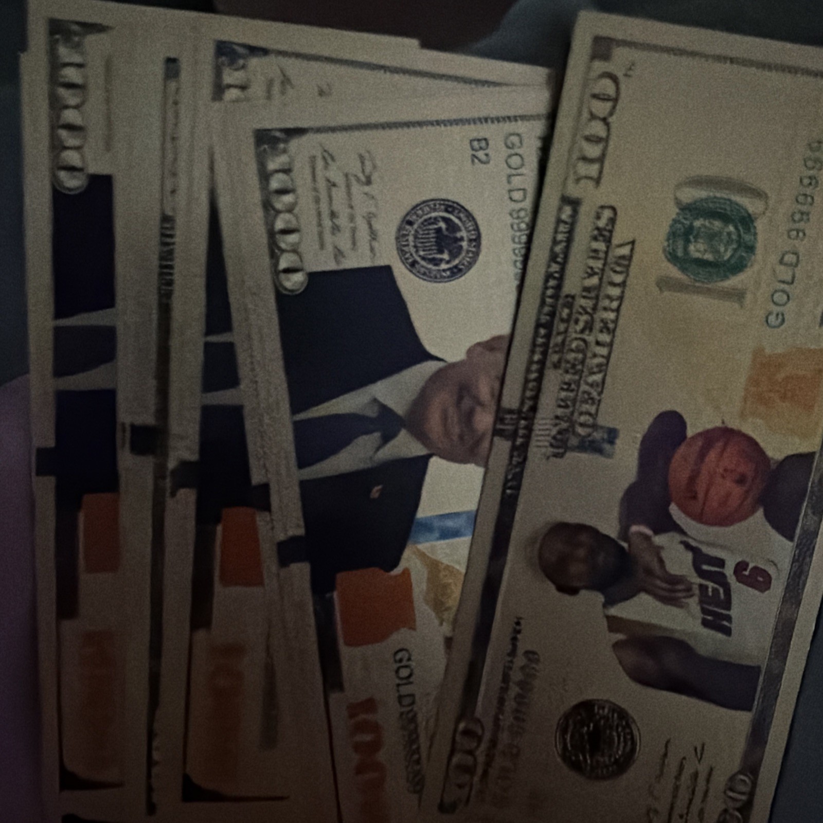 16x Gold Foil Donald Trump $1000 Dollar Bill MAGA Presidential 1xLeBron James