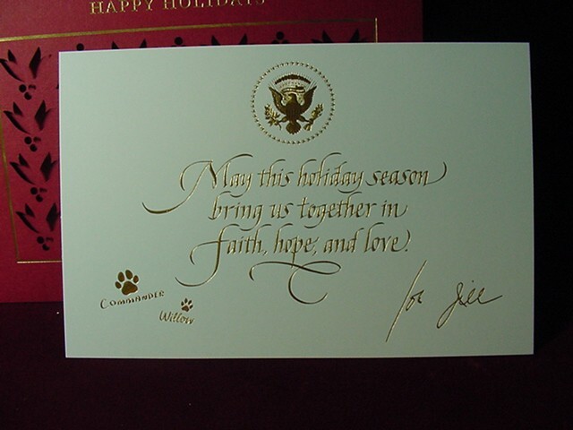 Official White House President Biden Christmas Card 2022+Envelope- Free shipping