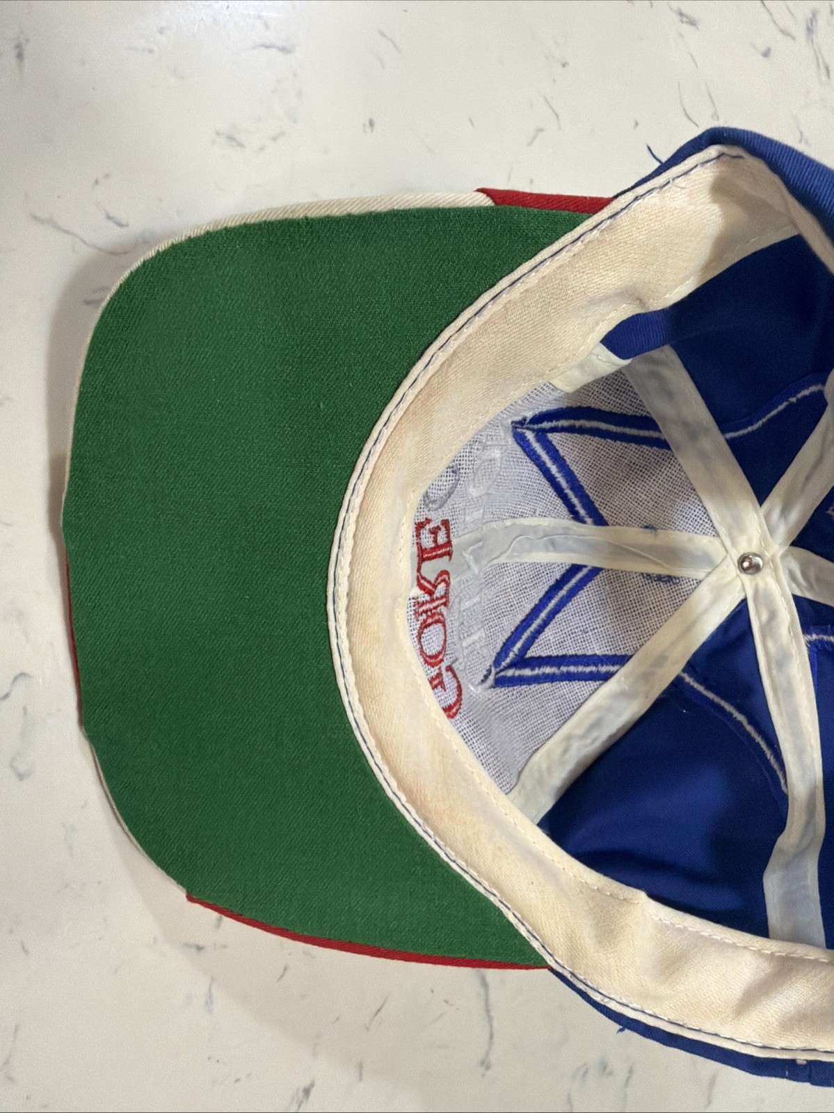 VINTAGE Clinton Gore 1996 Campaign Election Hat -Red White Blue Star 90’s USA