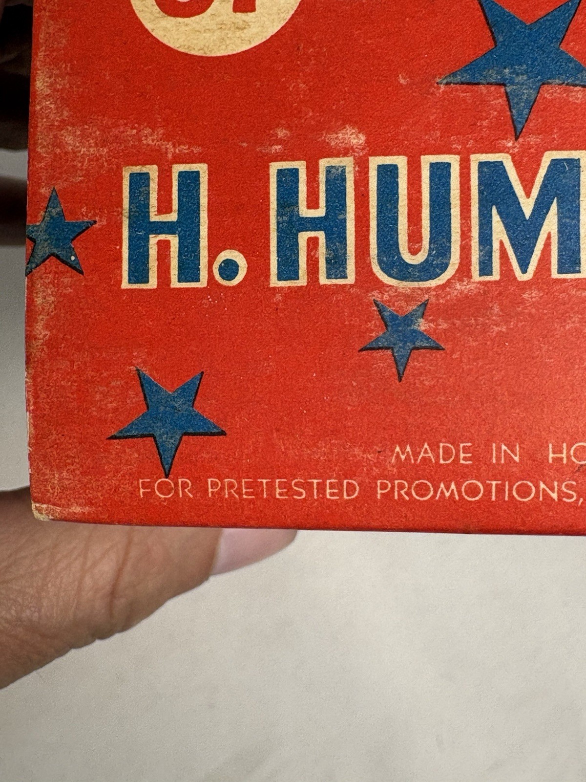 1968 Hubert Humphrey Presidential Campaign Toy Box 24 Figures Sealed NOS Error