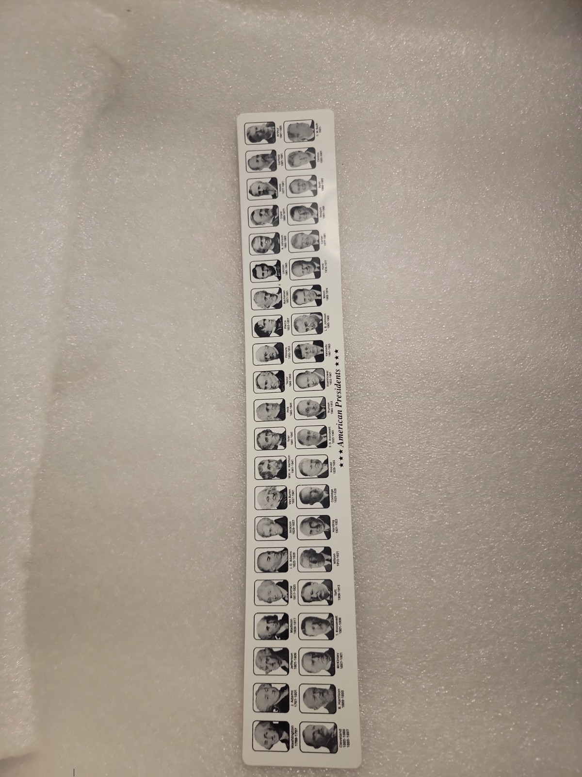 12 Inch Plastic Ruler U.S. Presidents. And CAPITALS Riverside California
