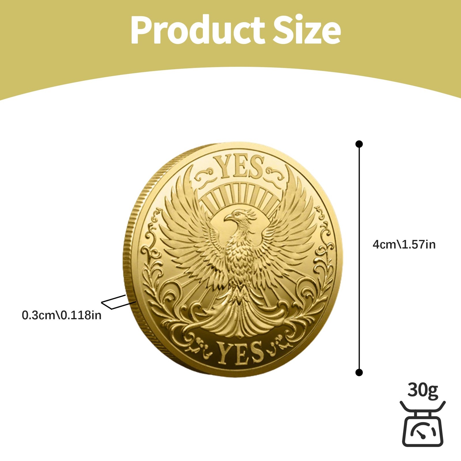 Yes/No Decision Coin – Double-Sided Challenge Coin for Making Decisions – Fun…