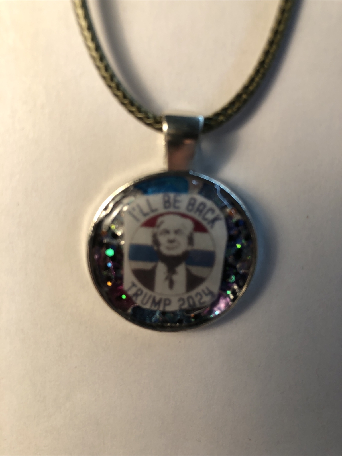 Donald Trump necklace/ I’ll be back in 2024! He’s going to make some Liberals 😢