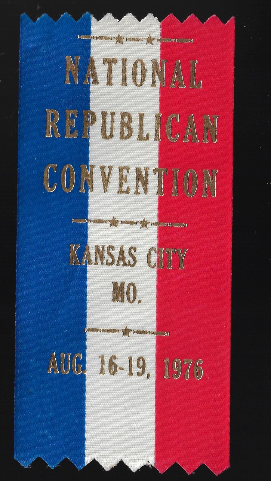 1976 Natl Republican Convention (Strange Wording) Reagan vs Ford Fabric Ribbon