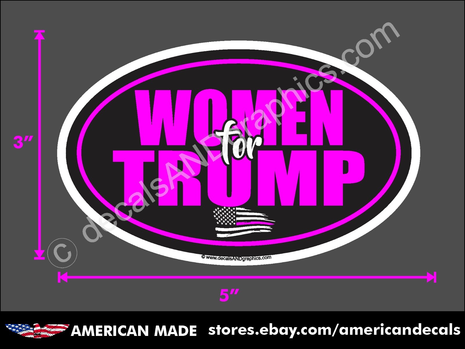 TRUMP 2020 SUPPORT STICKER WOMEN FOR TRUMP DECAL WINDOW BUMPER