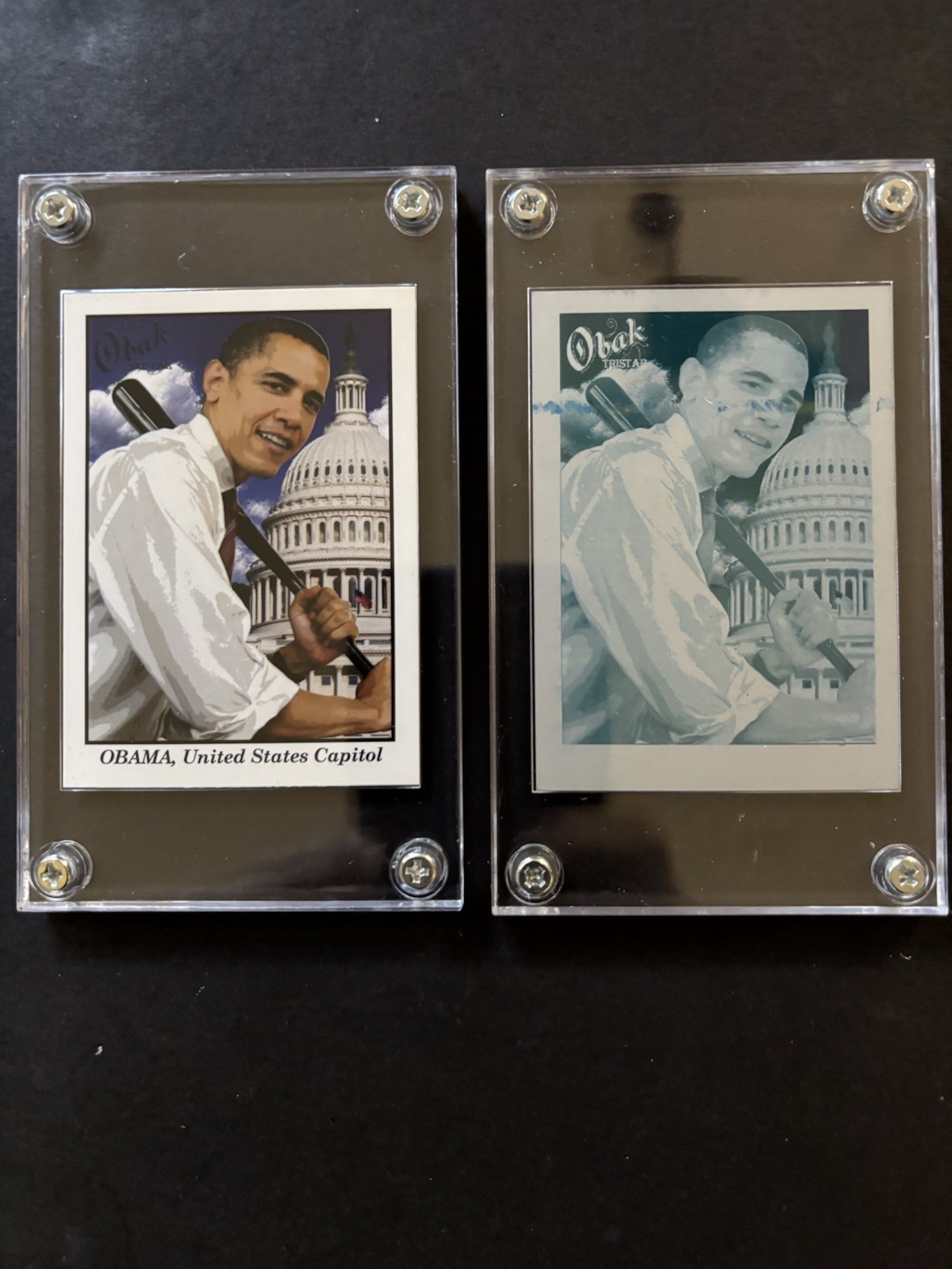 Barack Obama TriStar Obak O-EX2 Press Plate 1/1 United State capitol And Card