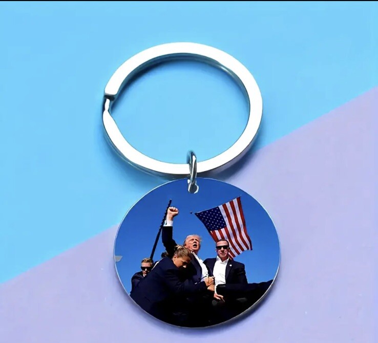 President Donald Trump DJT 45 47 Keychain / Keyring / Fight Fight Fight MAGA