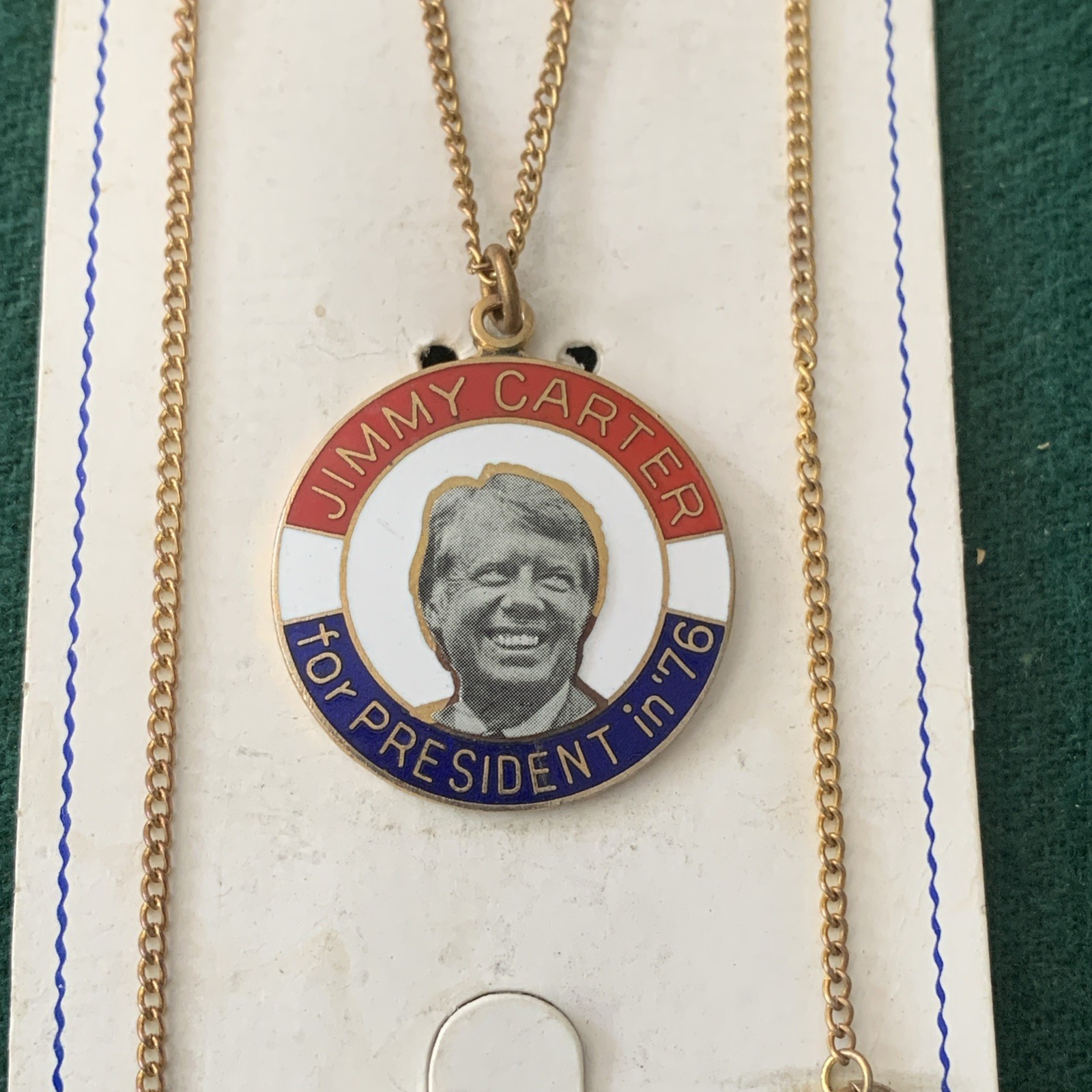 Vintage JIMMY CARTER FOR PRESIDENT in ’76 Necklace & Pendant/Medallion