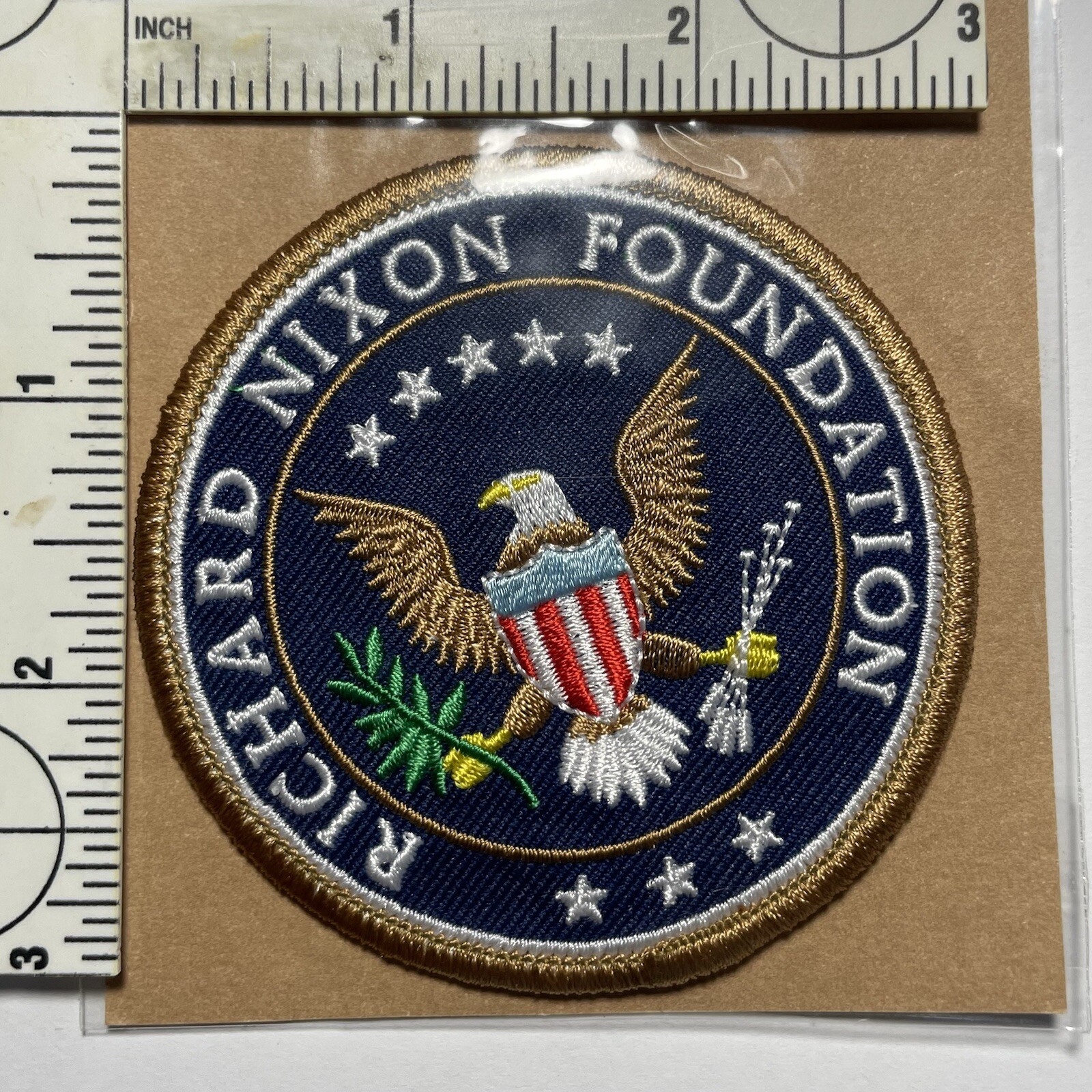 Rare Richard Nixon Foundation Patch Embroidered Collectible Presidential Seal