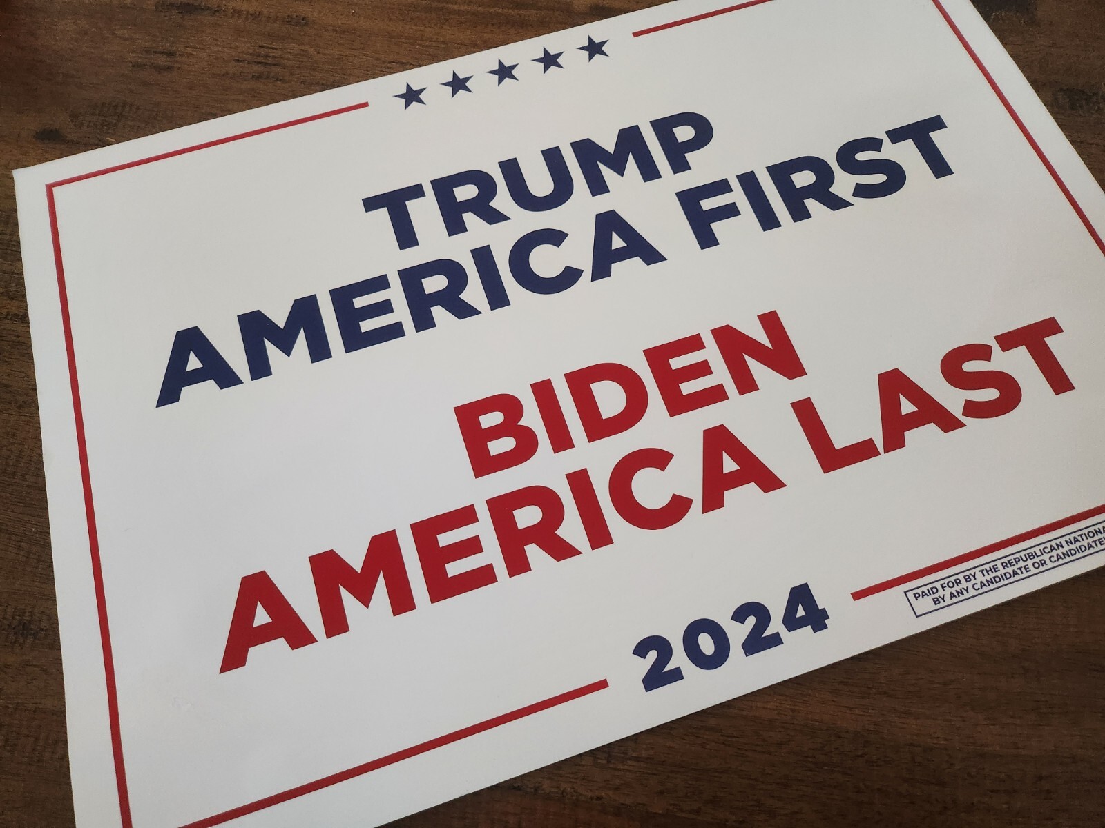 Donald Trump 2024 RNC Convention MAGA Sign Rally Biden Campaign Inauguration